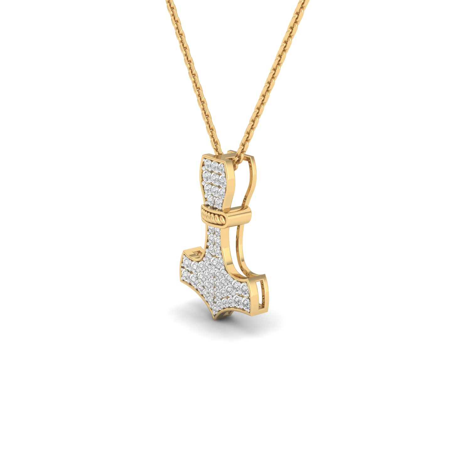 Mjolnir Diamond Hammer Pendant