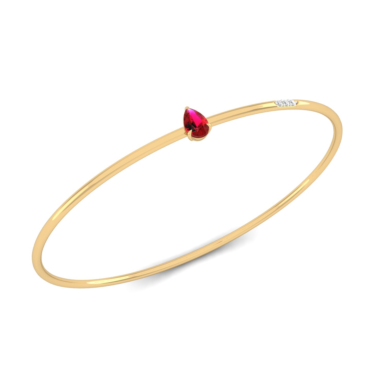 Pear Ruby Bangle