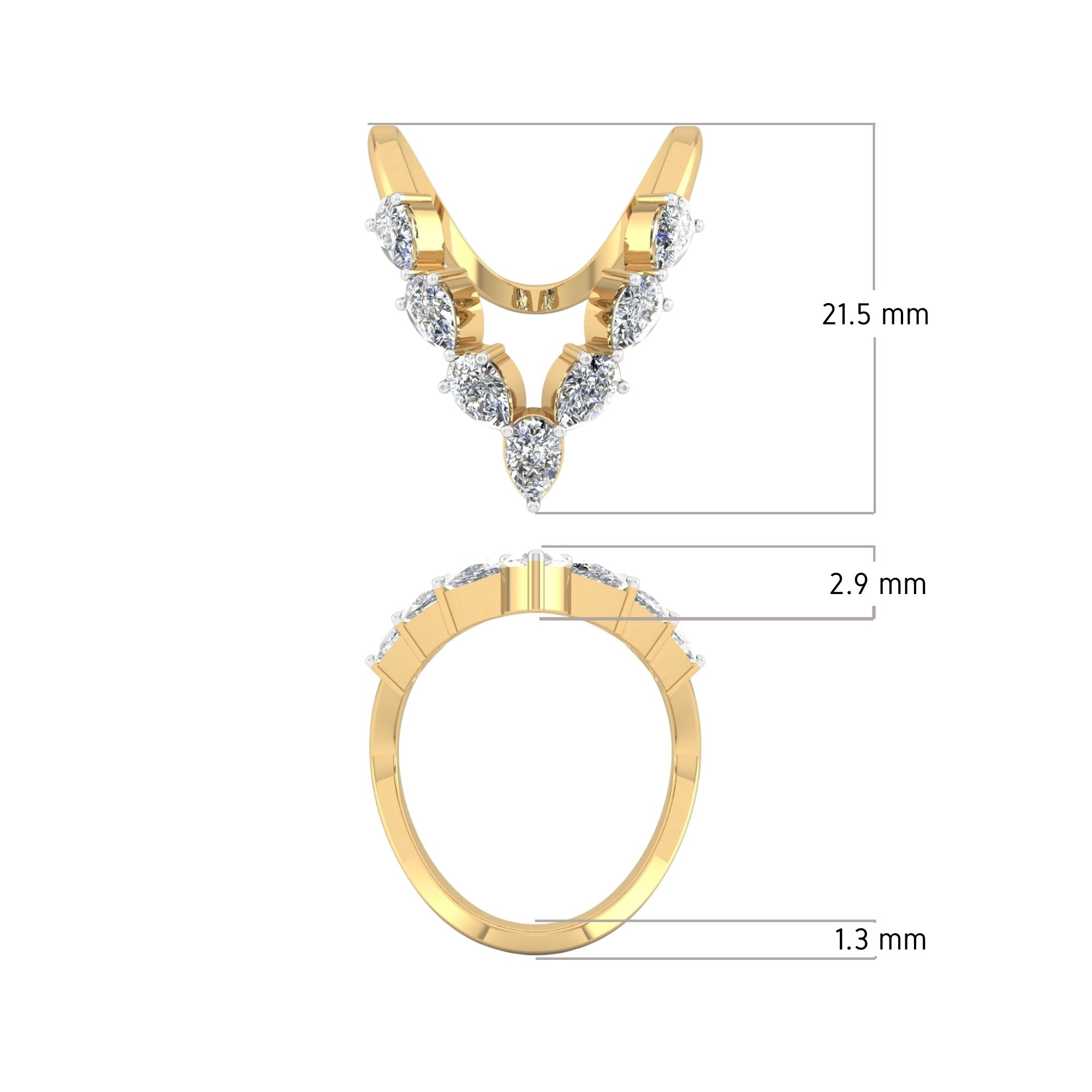 Crescent Glow Ring