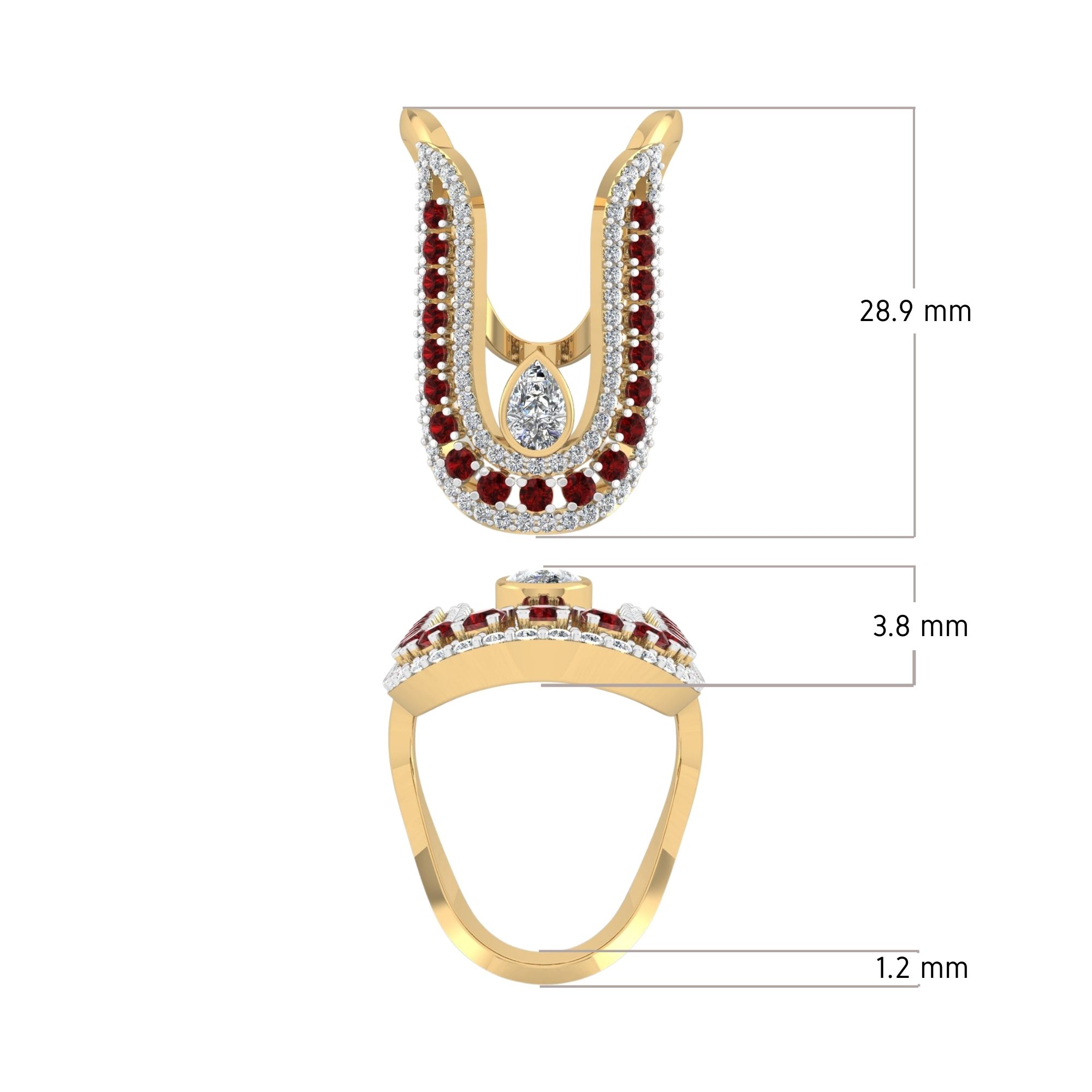Crimson Arc Ring