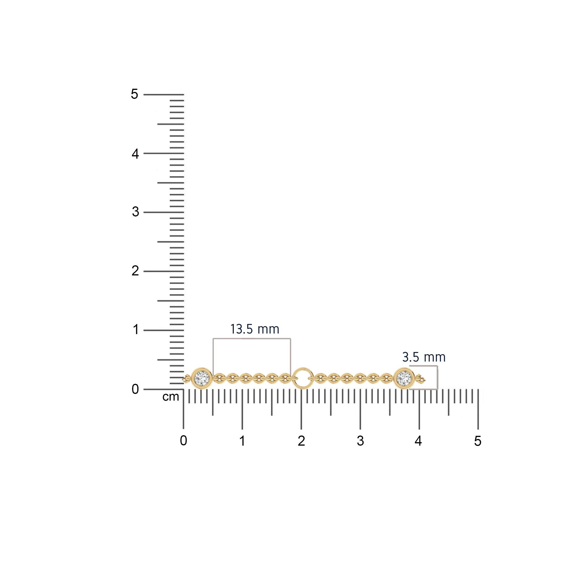 Bezel Trace Diamond Chain Bracelet