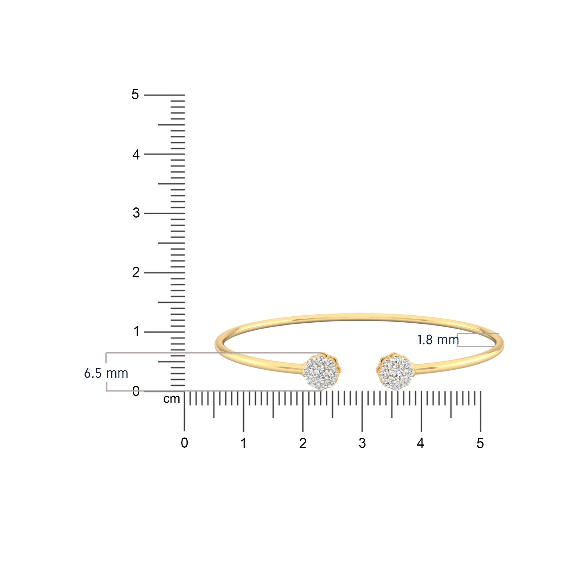 Twin Bloom Diamond Cuff Bracelet