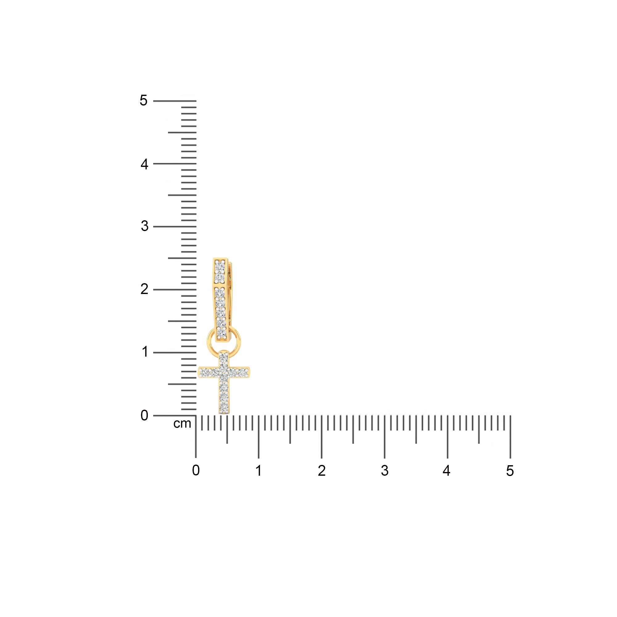 Cruciform Diamond Drop Hoops