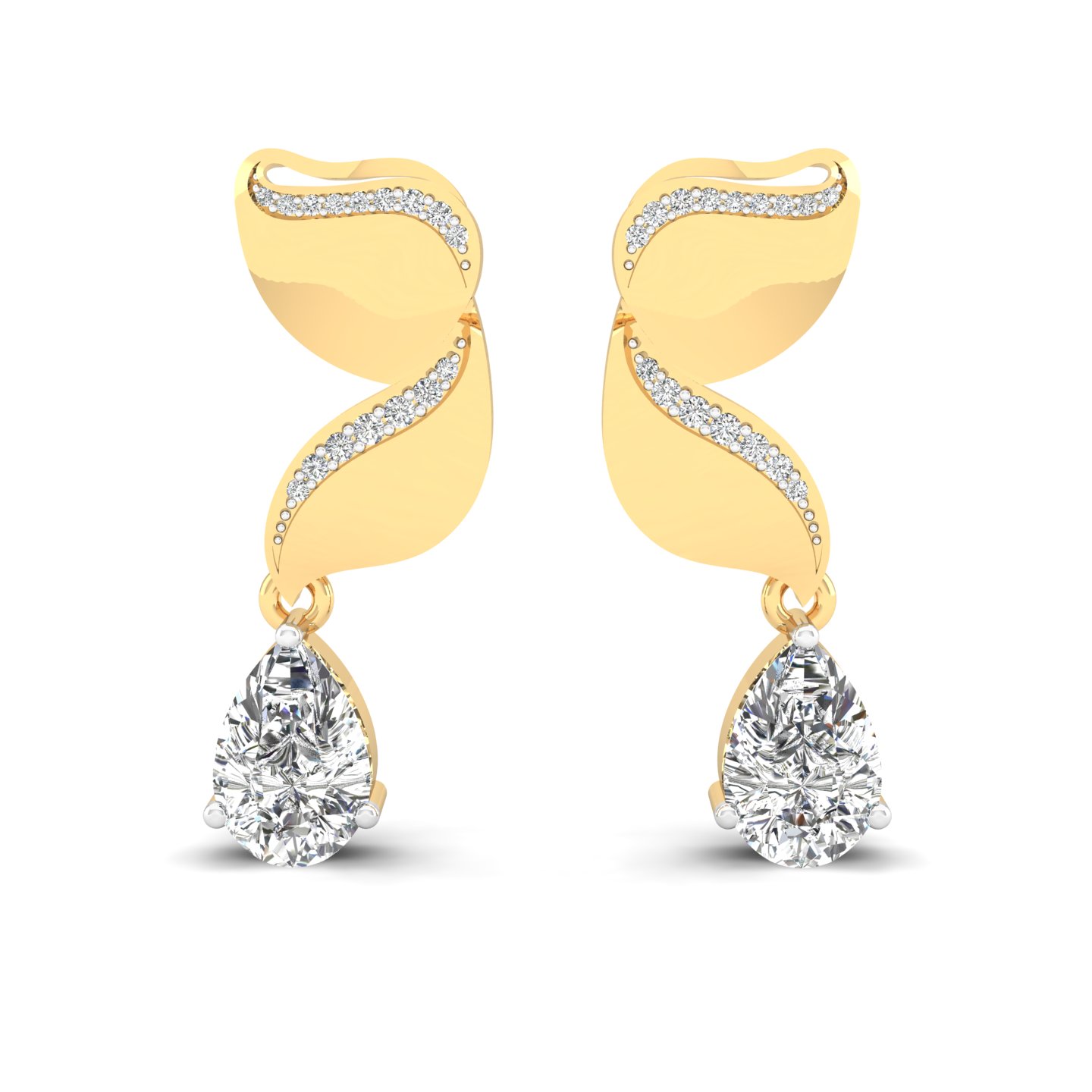 Fluid Crest Drop Earrings