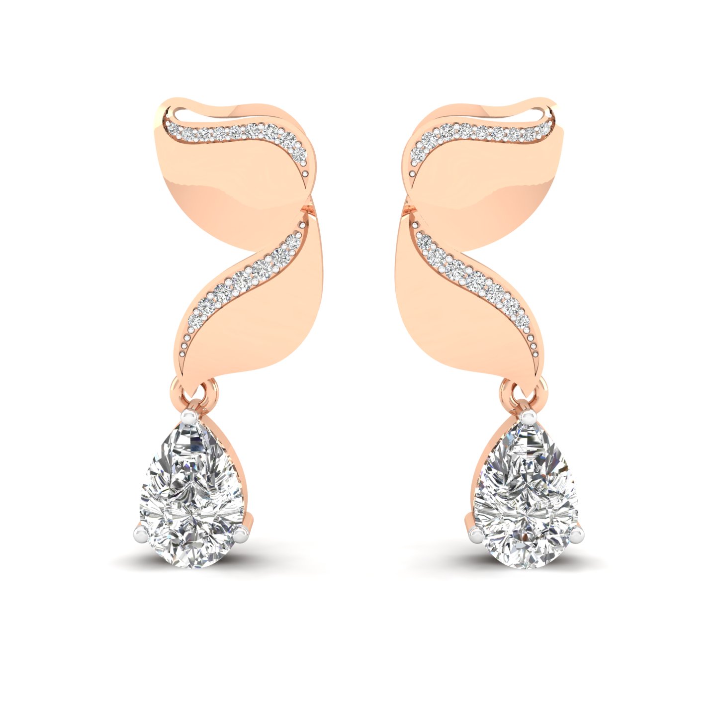 Fluid Crest Drop Earrings