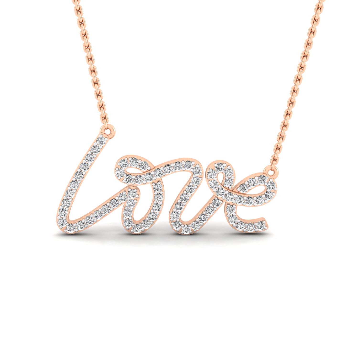 Script Love Necklace
