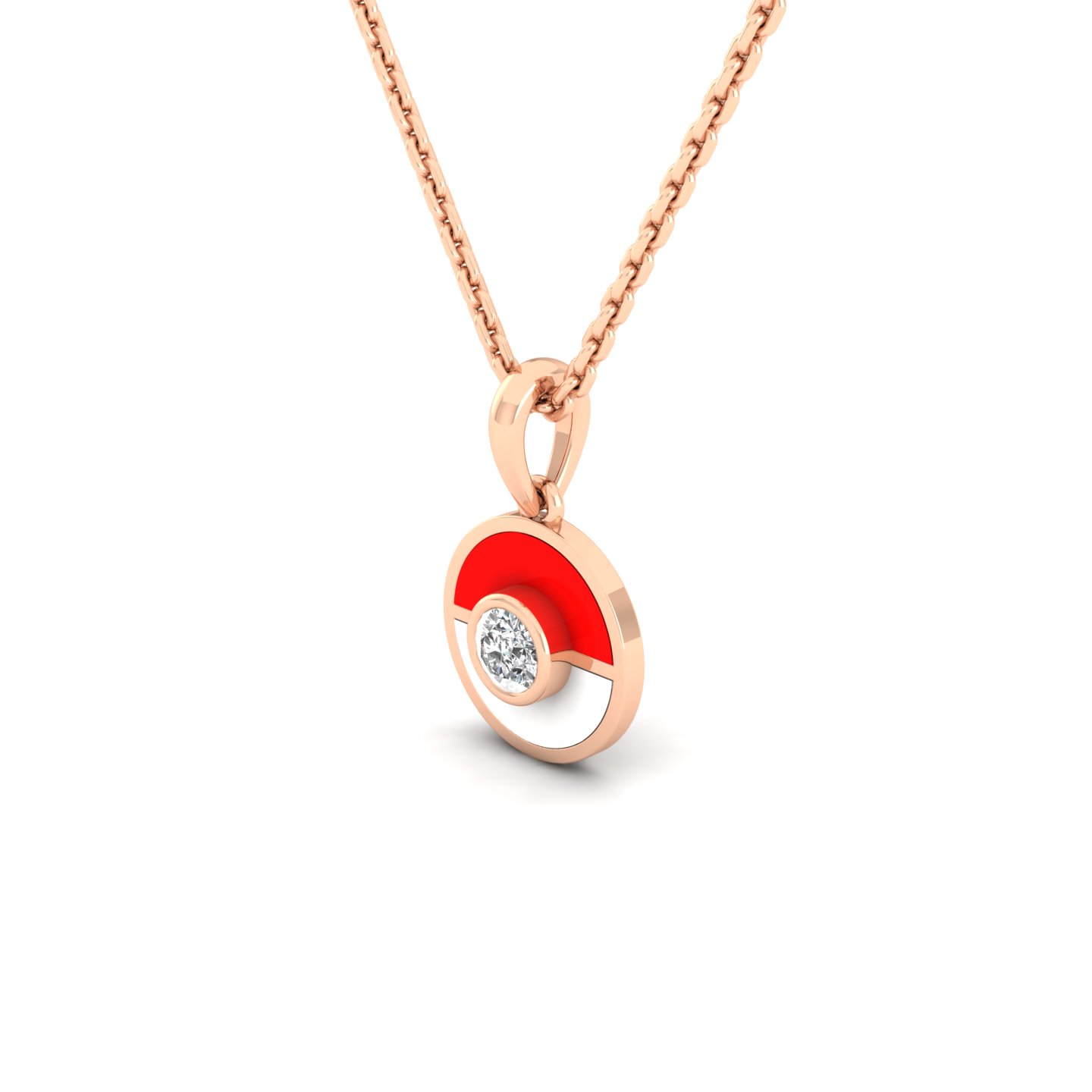 Poke Orbit Diamond Pendant