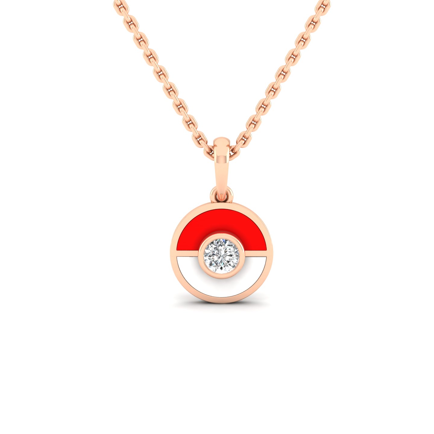 Poke Orbit Diamond Pendant