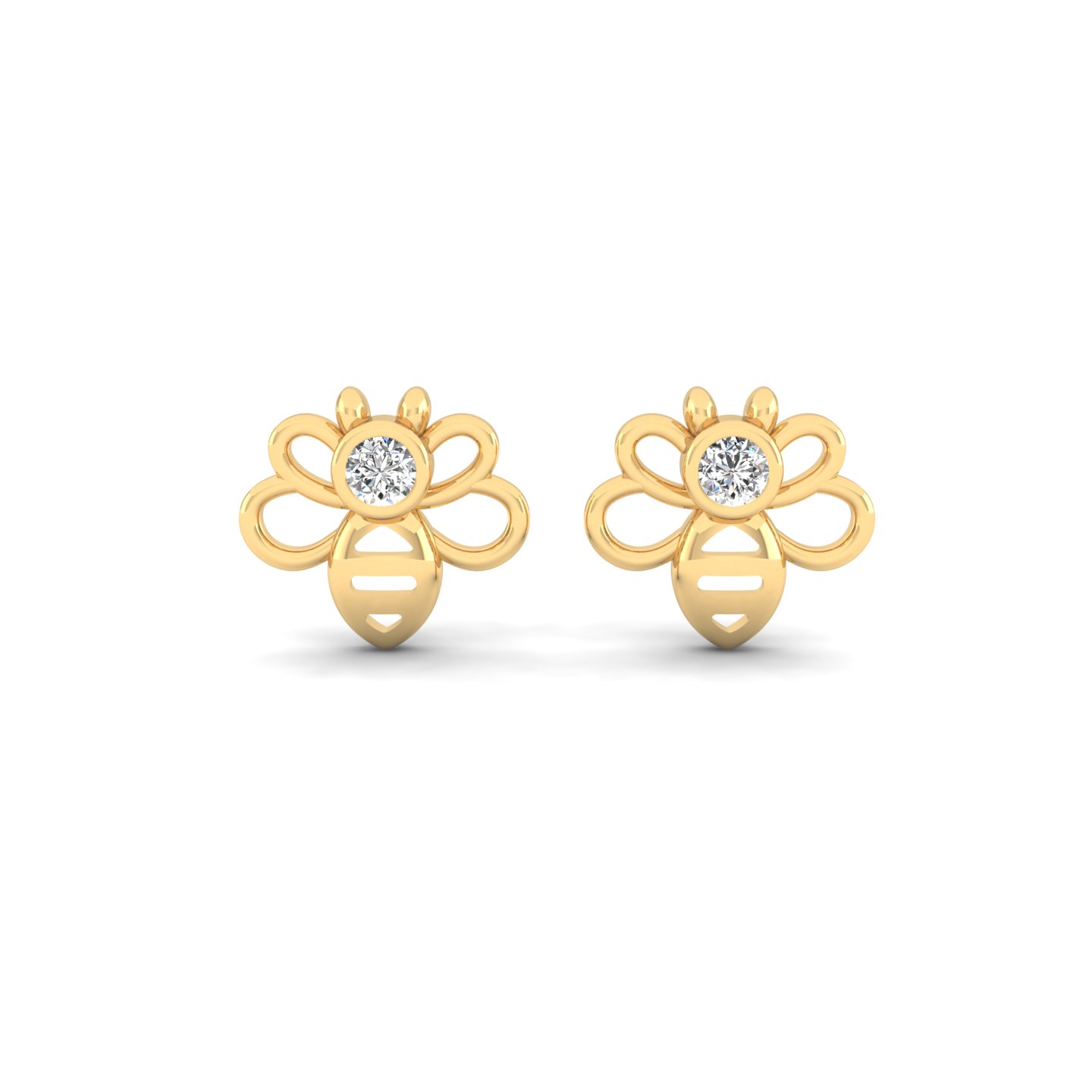 Honey 'B' Diamond Studs