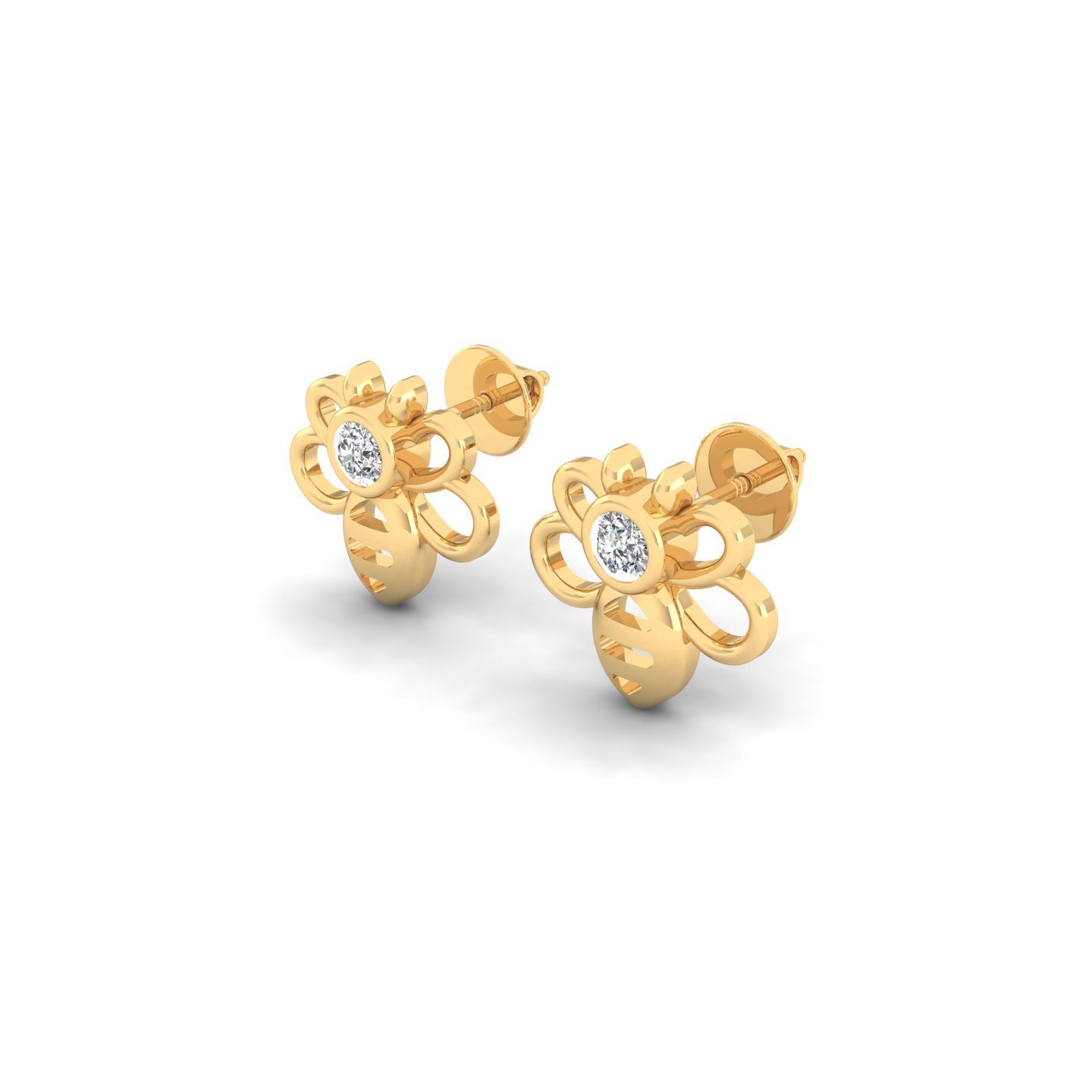 Honey 'B' Diamond Studs