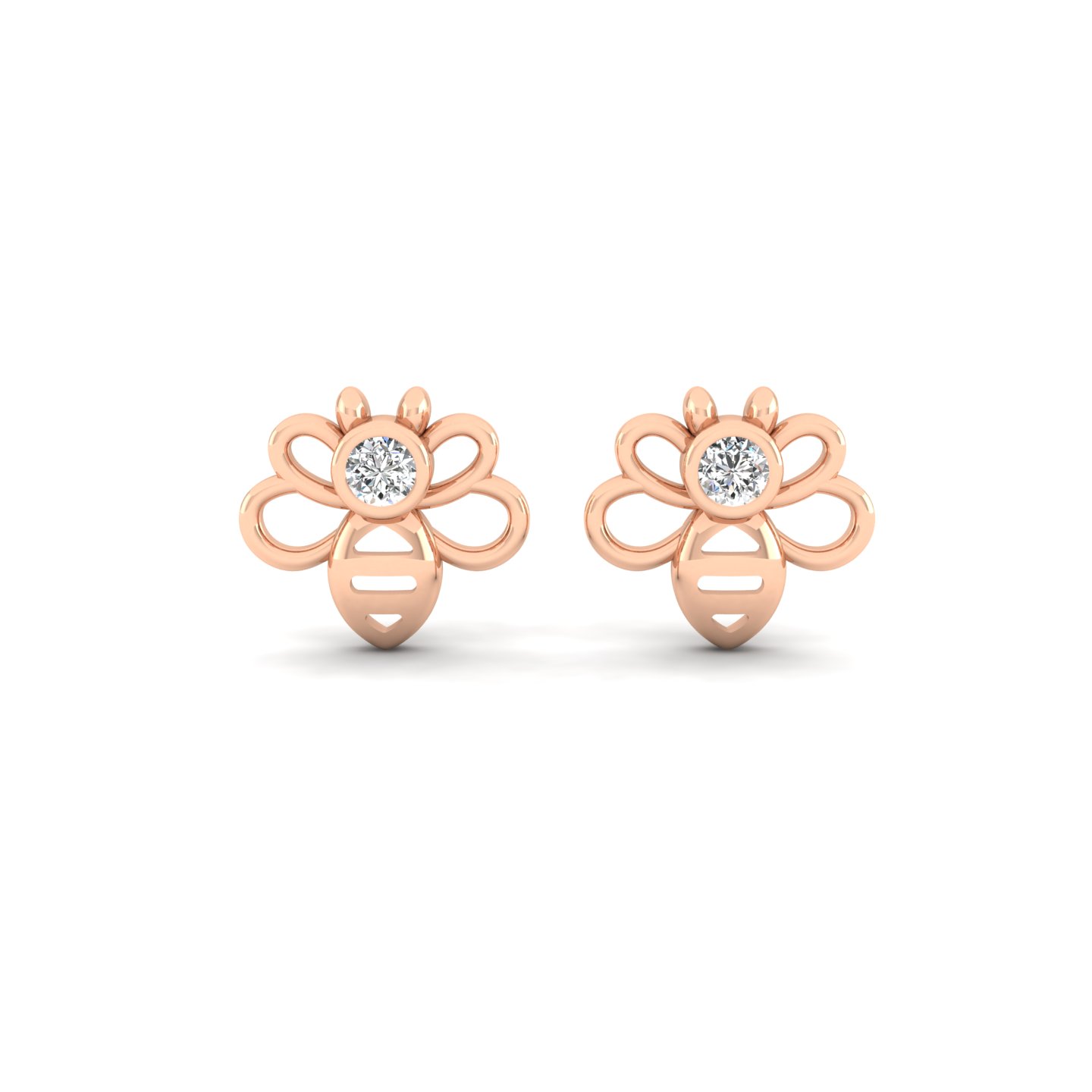 Honey 'B' Diamond Studs