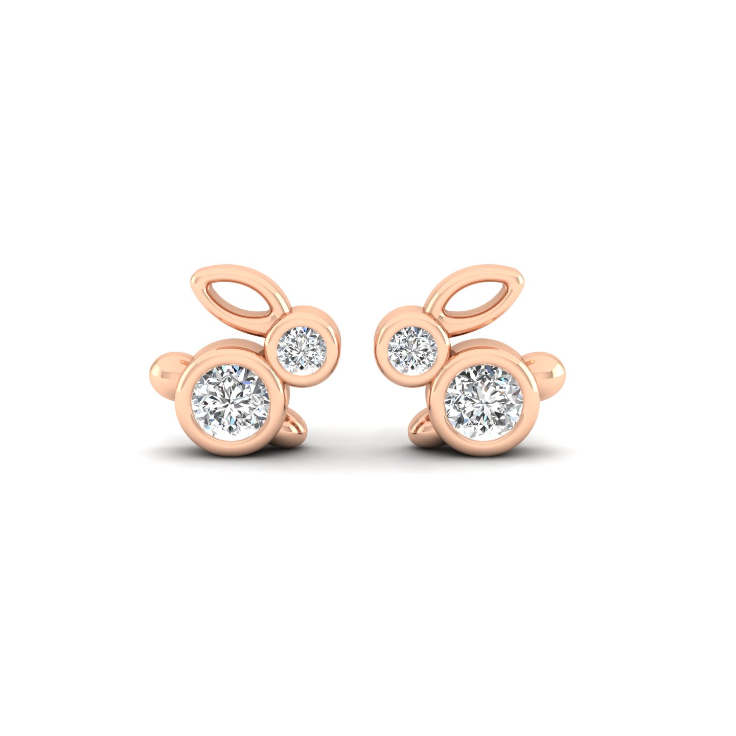 Bunny Beam Diamond Studs