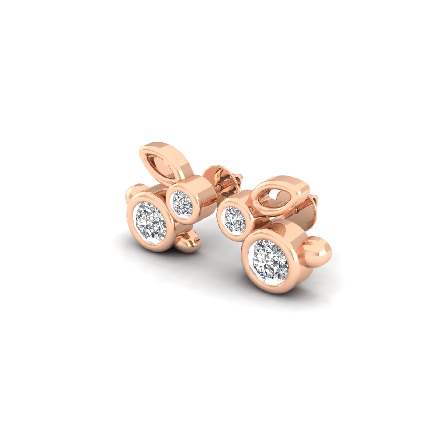 Bunny Beam Diamond Studs