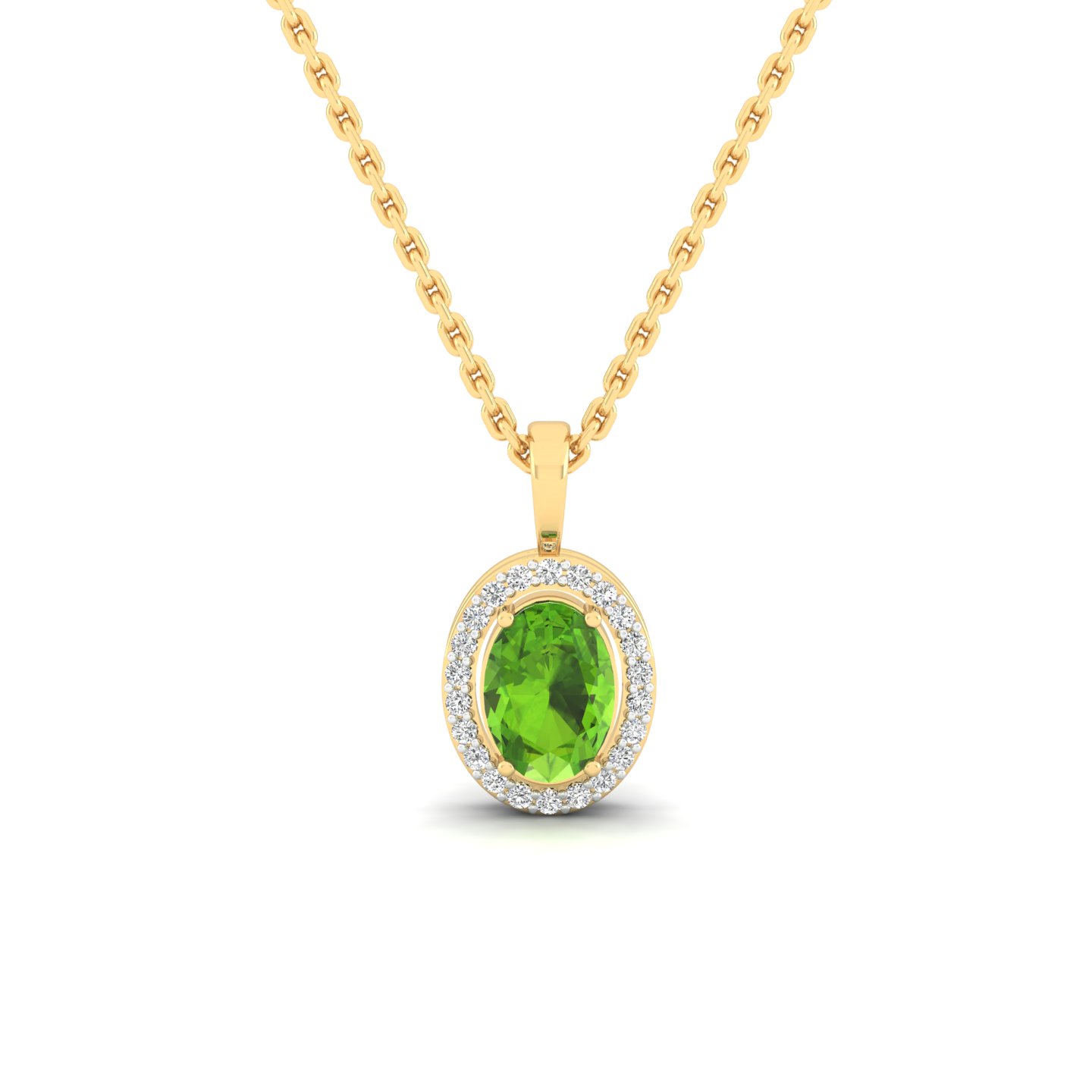 Verdant Oval Pendant