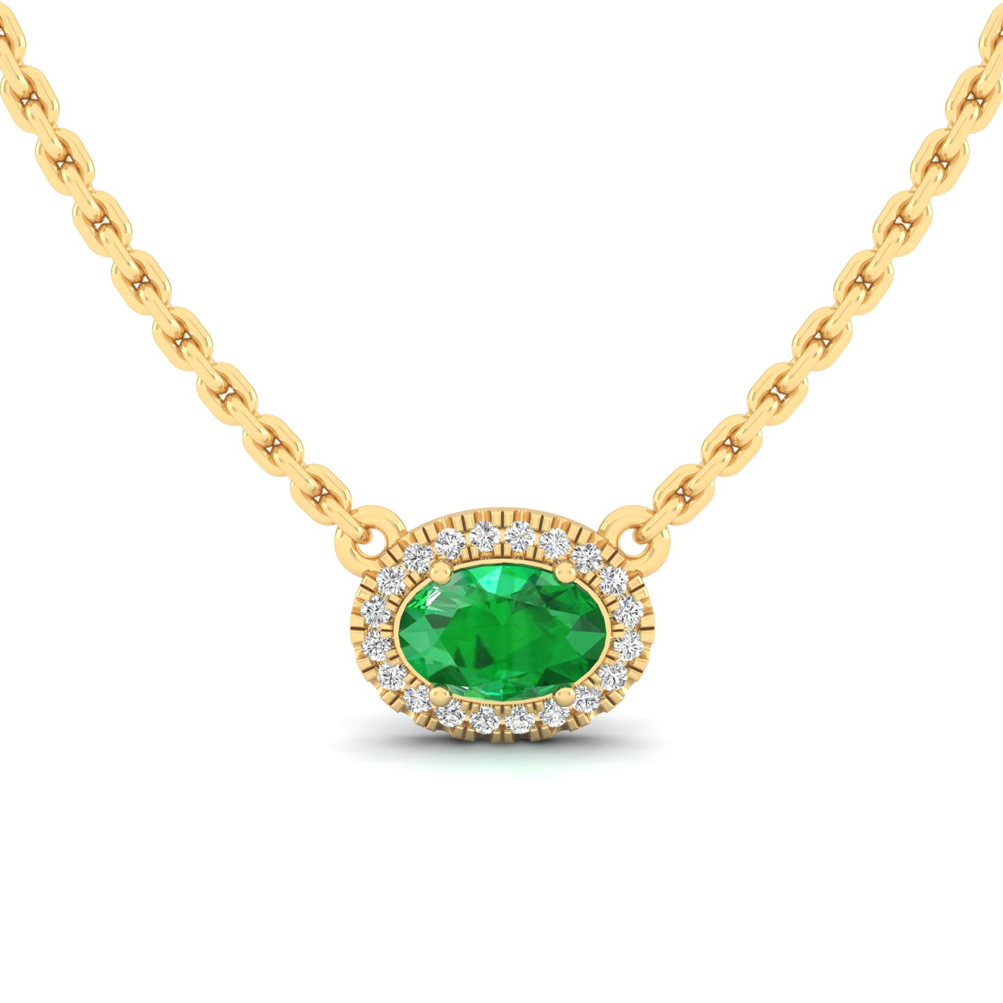 Emerald Halo Pendant