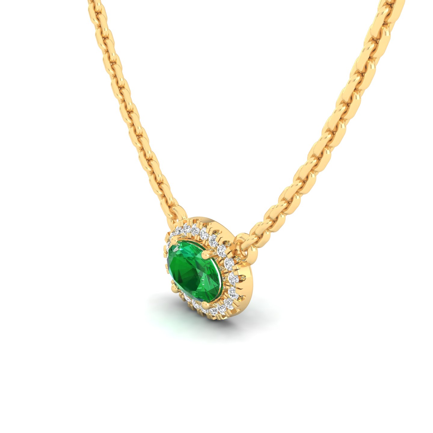 Emerald Halo Pendant