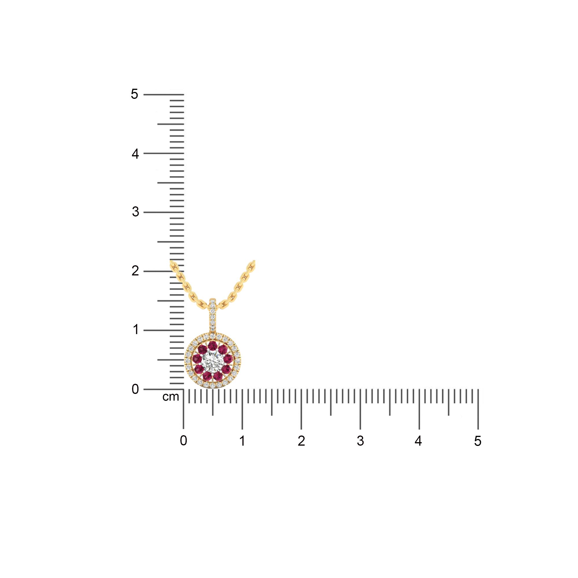 Rouge Rosette Pendant