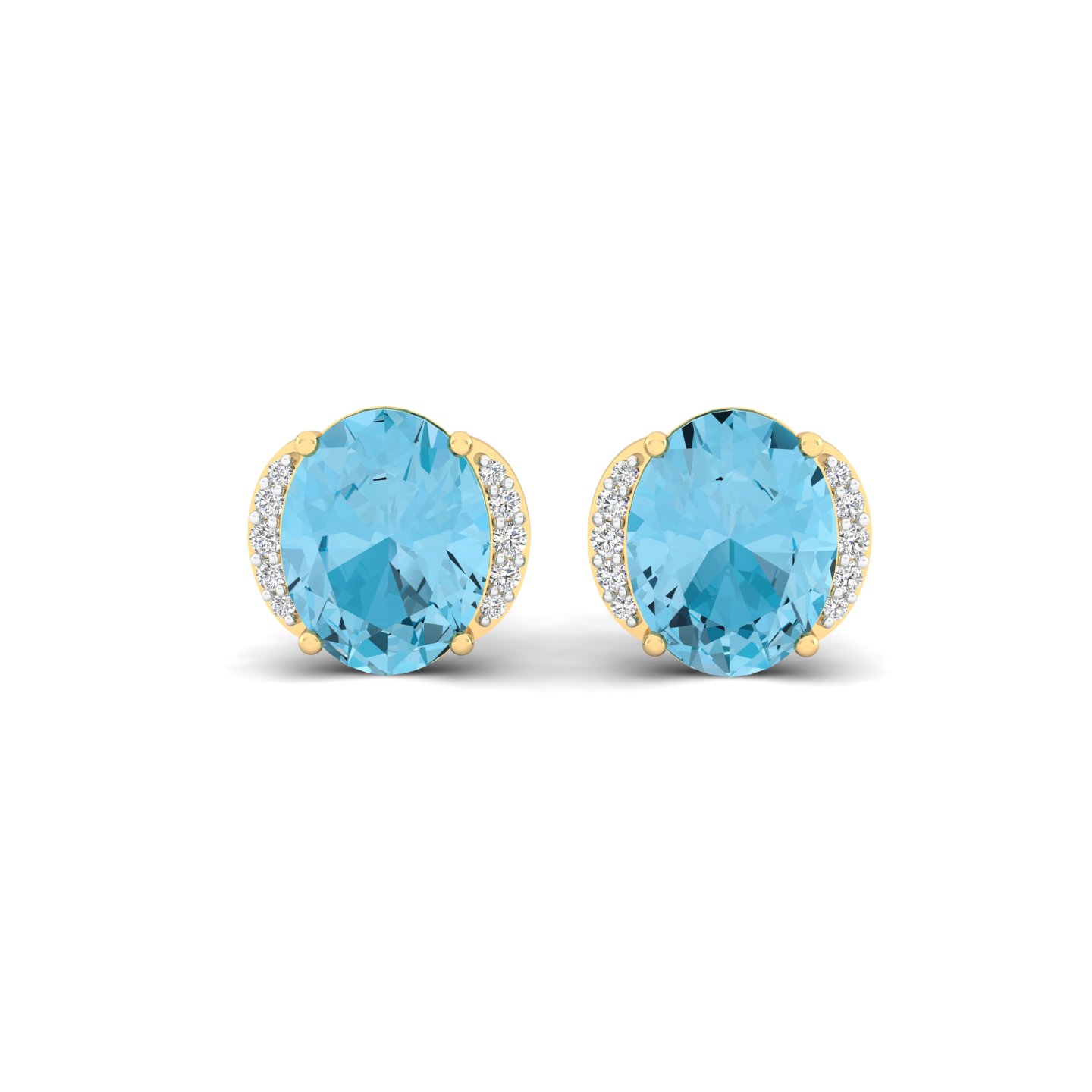 Azure Oval Studs
