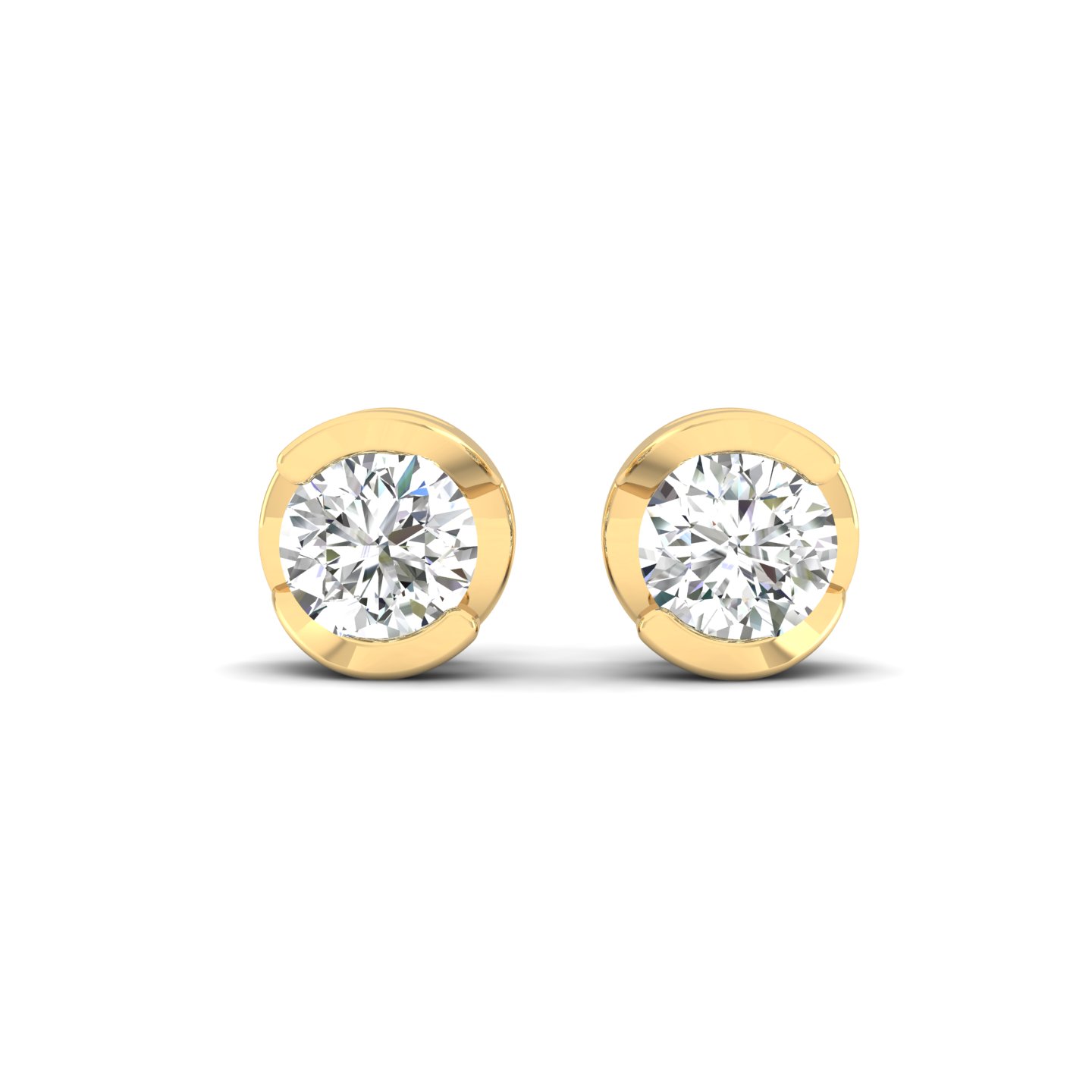 Bezel Diamond Studs