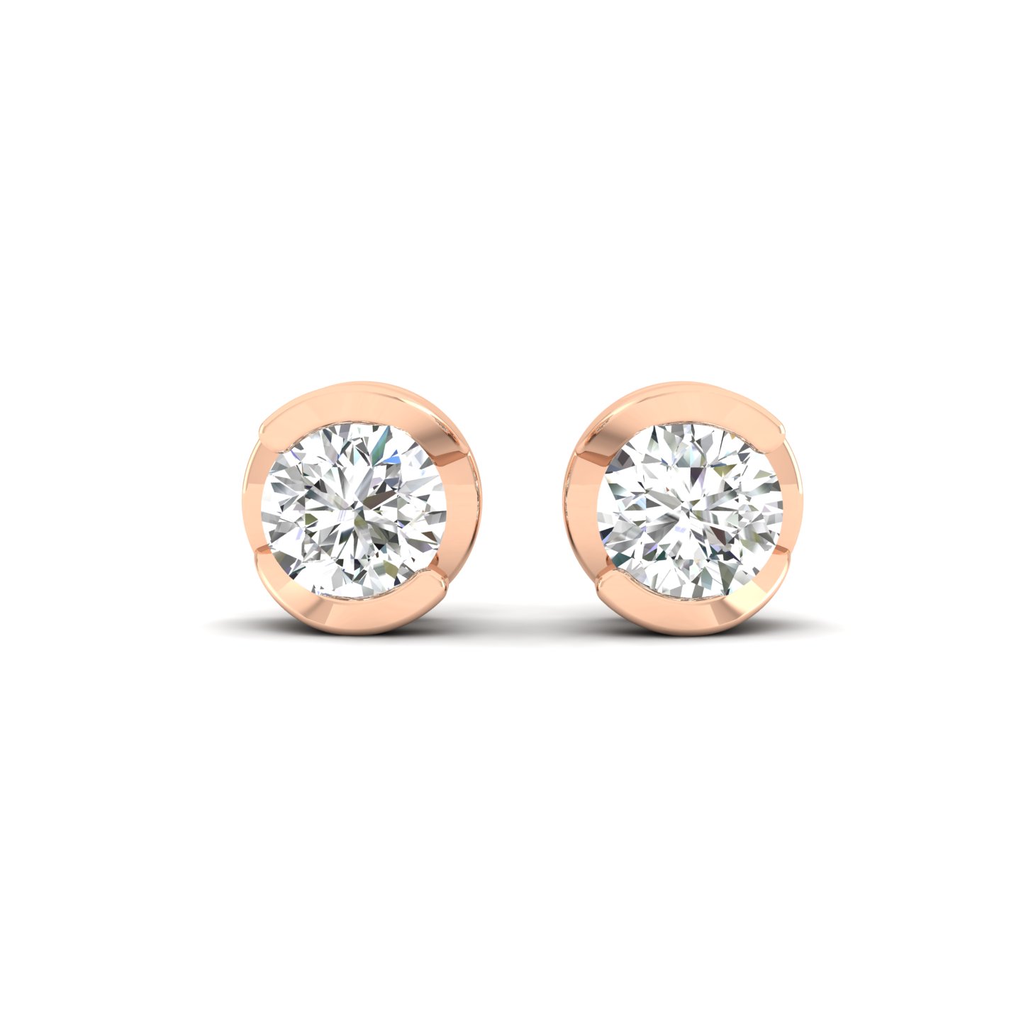 Bezel Diamond Studs