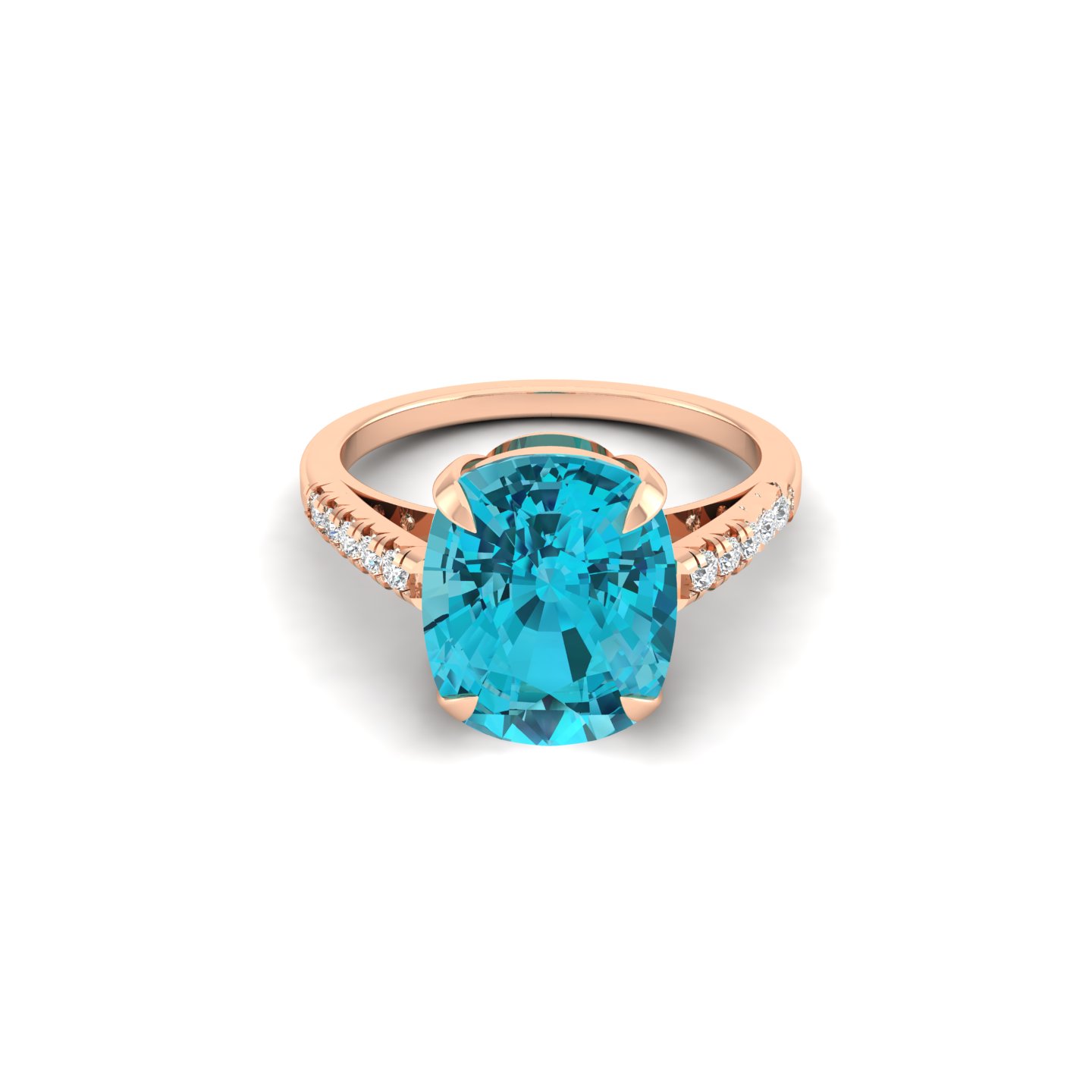 Aqua Marquise Ring