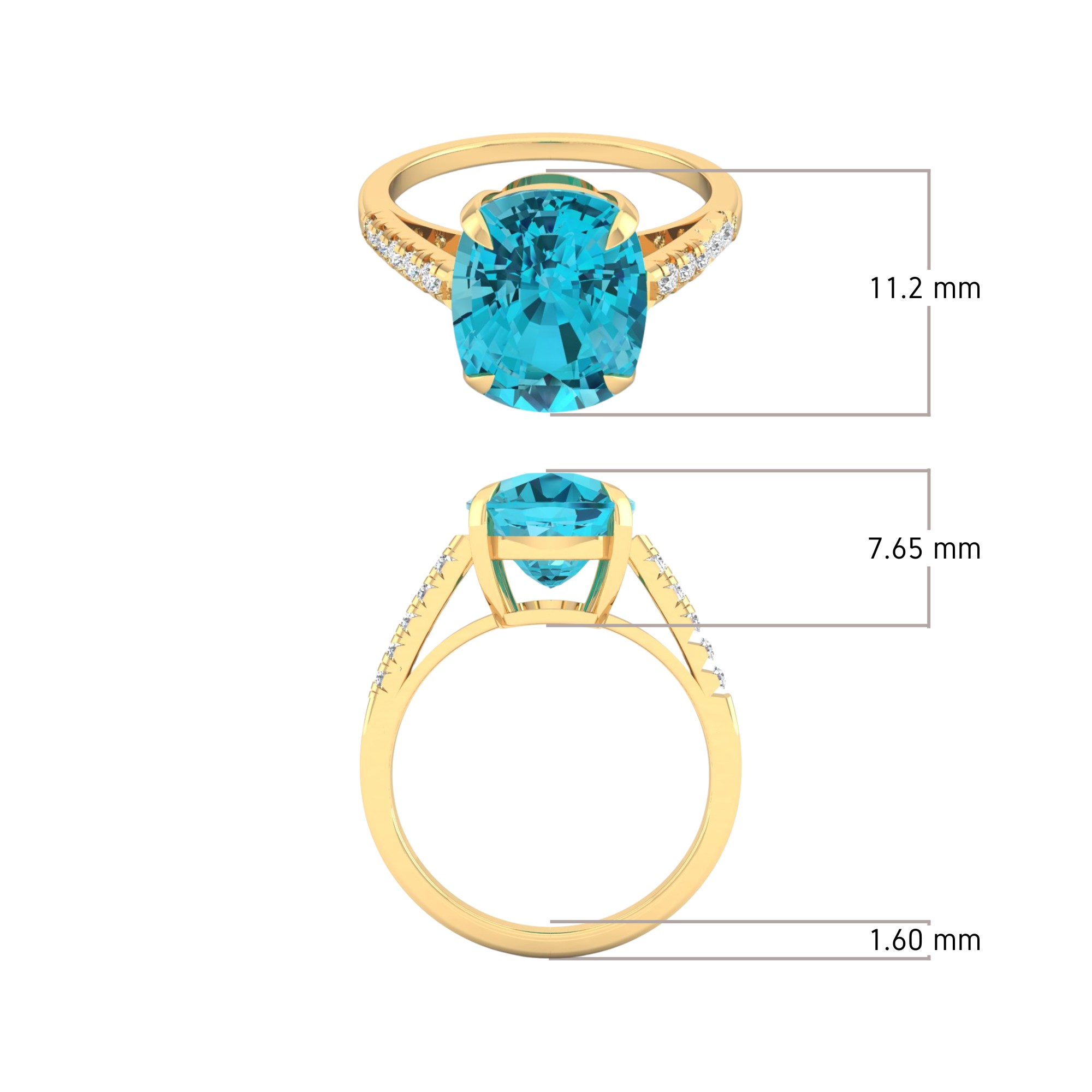 Aqua Marquise Ring