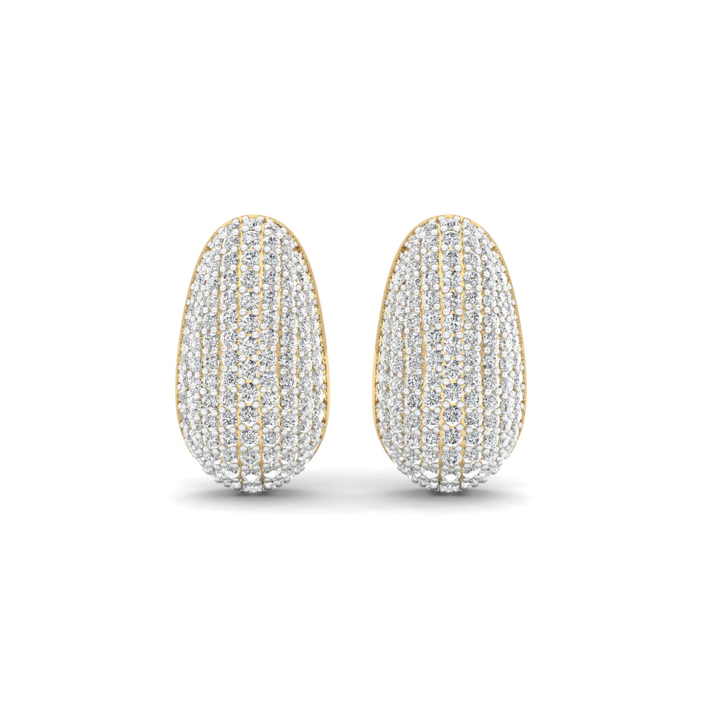 Pave Oval Studs