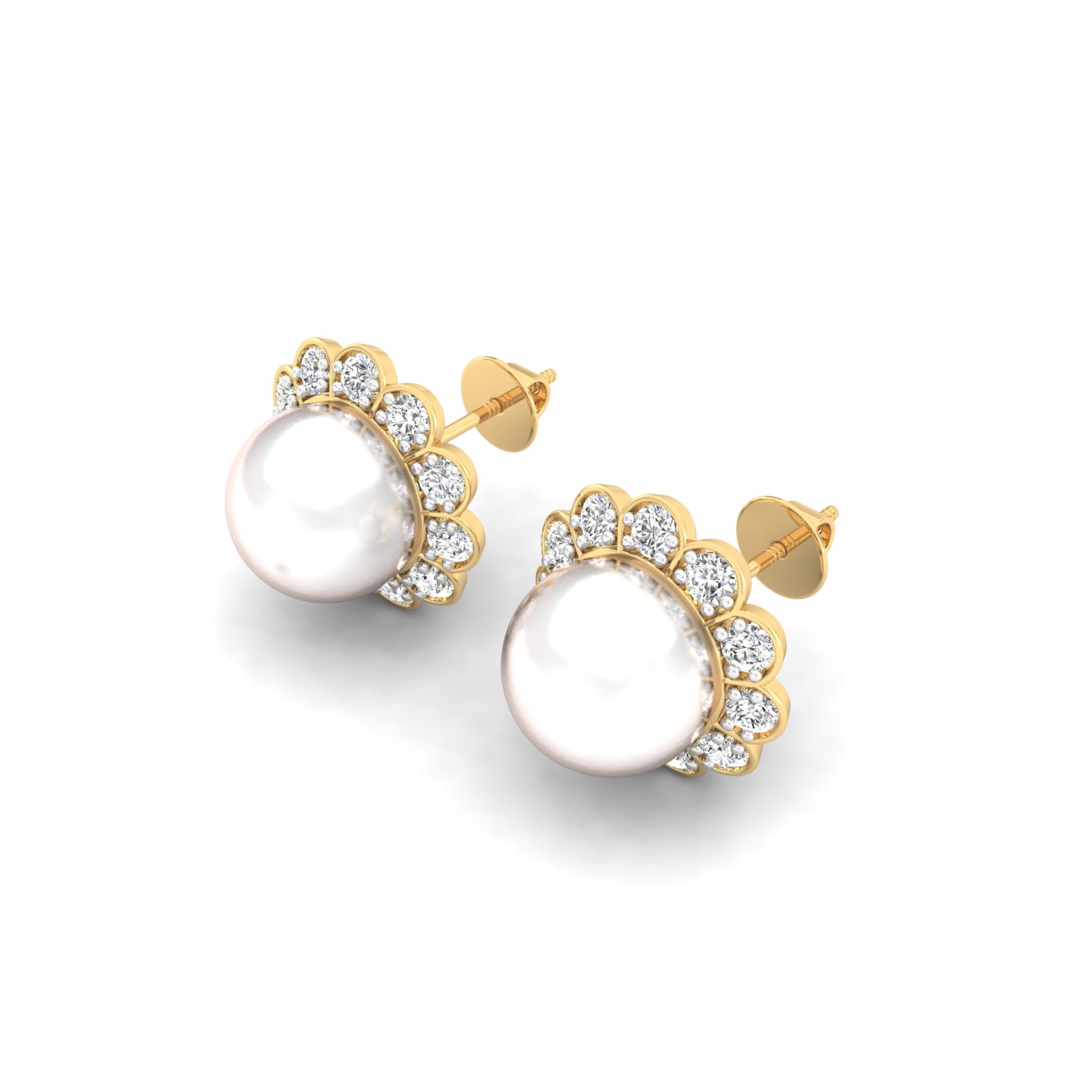 Diamond Daisy Studs