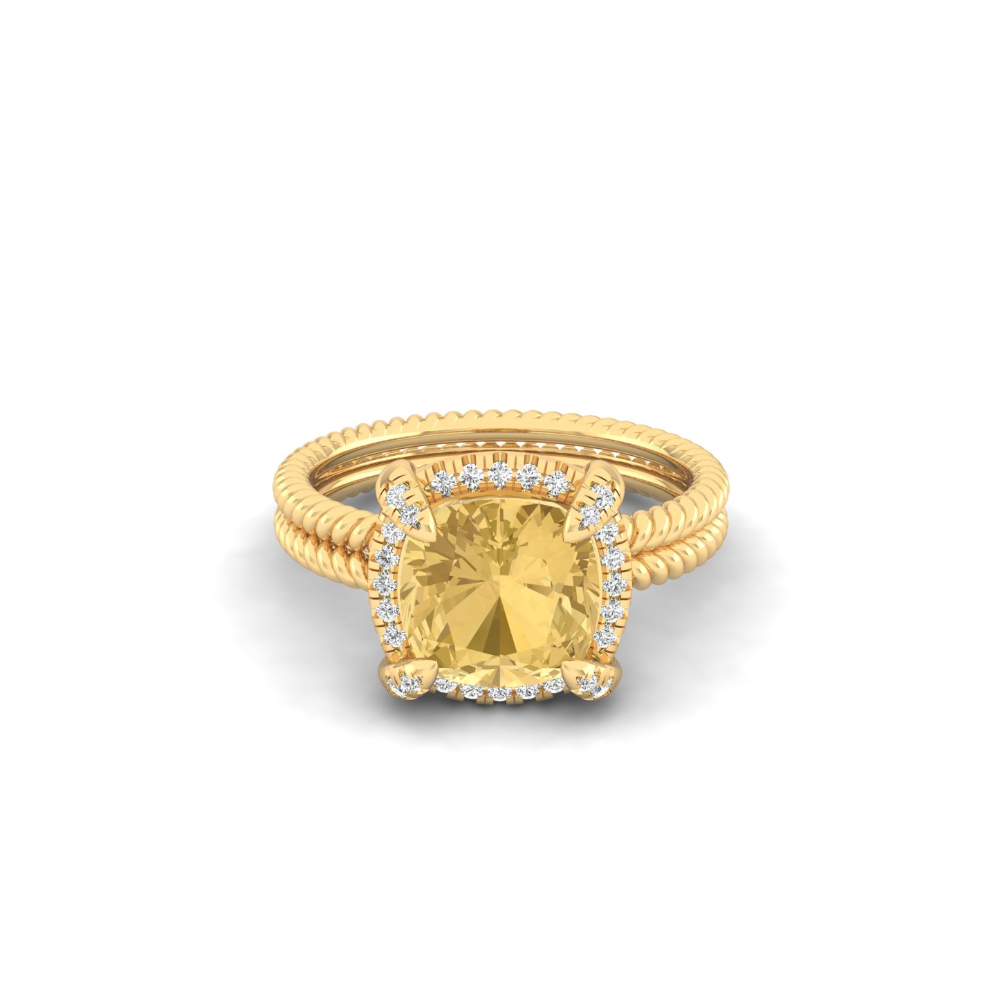 Crown Solitaire Ring