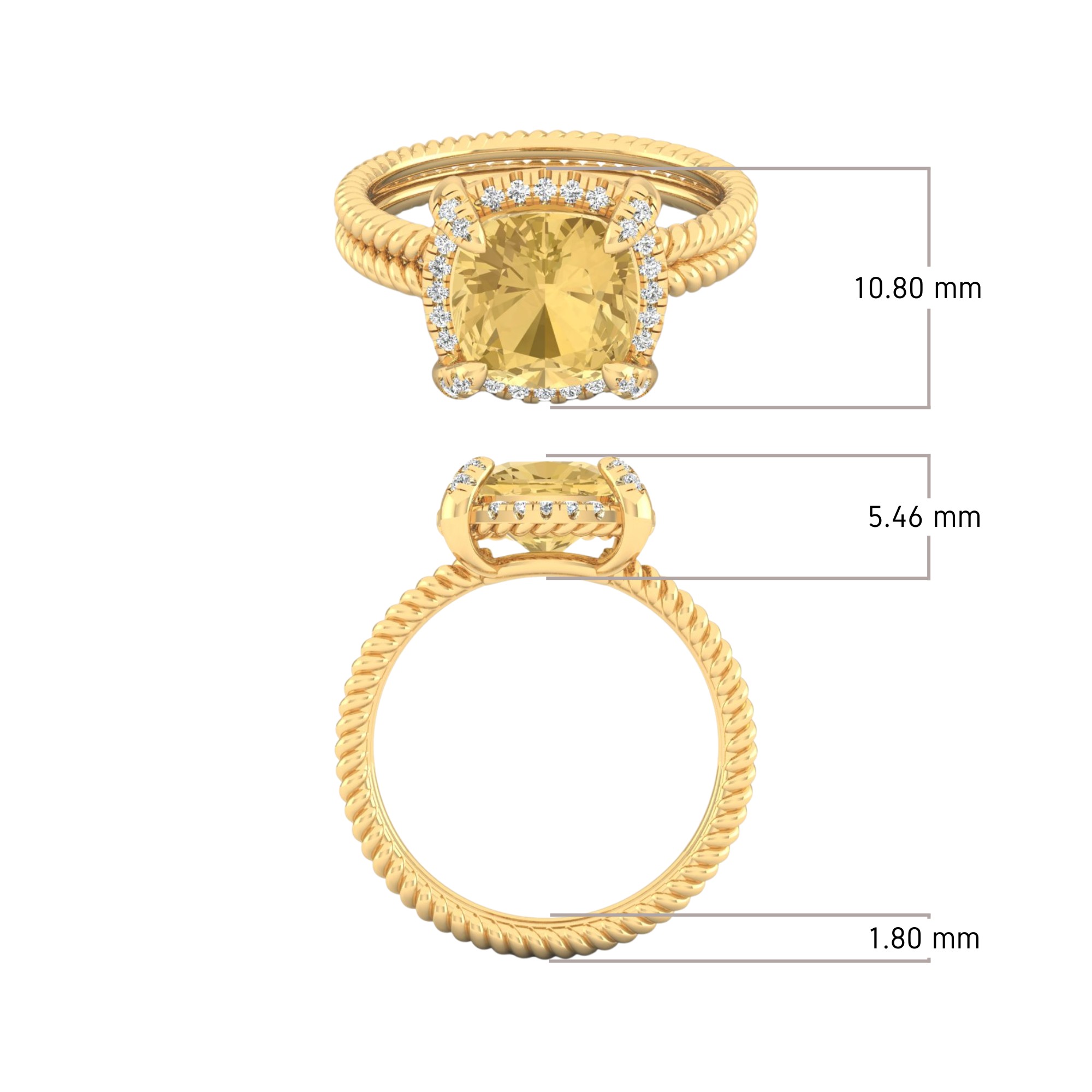 Crown Solitaire Ring