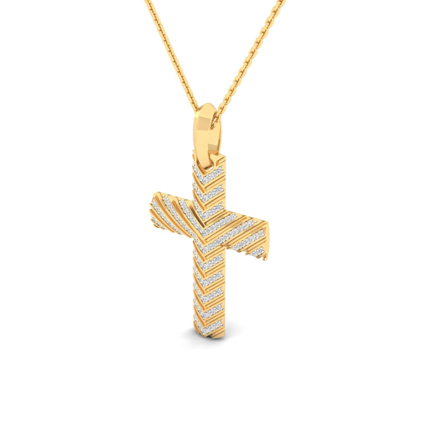 Chevron Cross Pendant