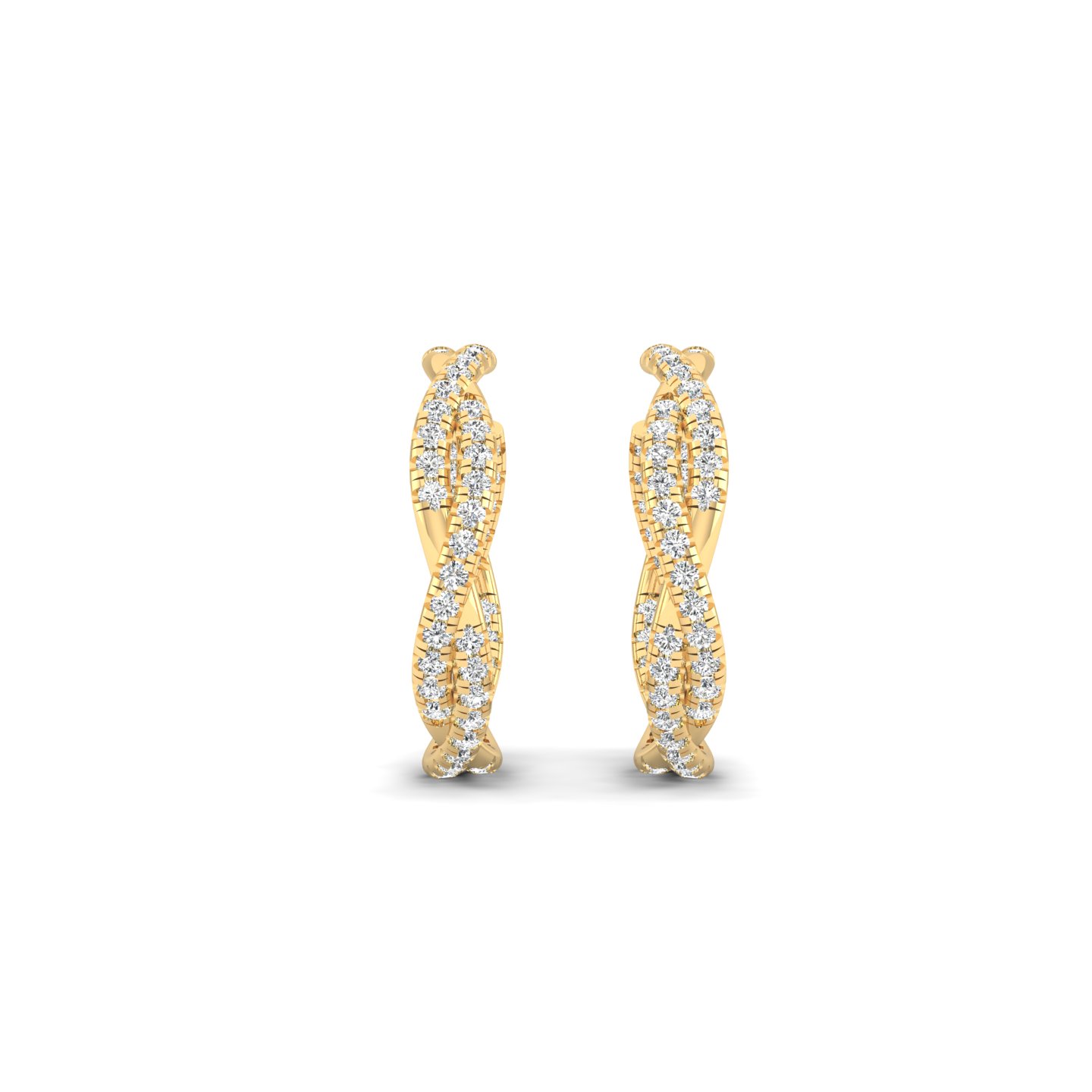 Twist Pave Hoops