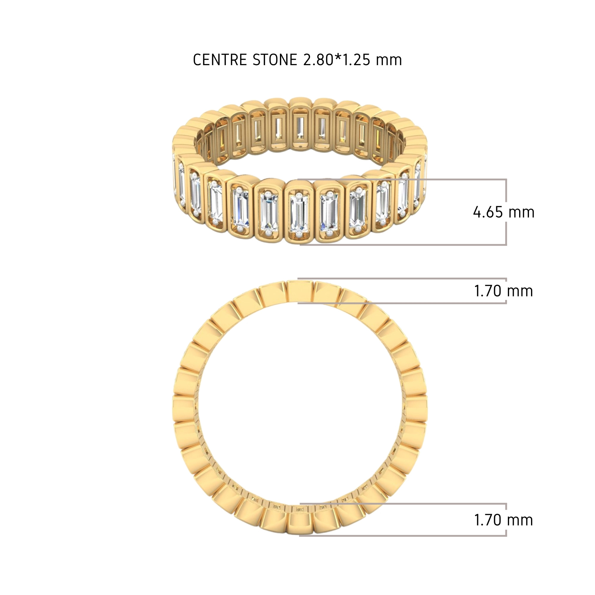 Baguette Diamond Full Eternity Band