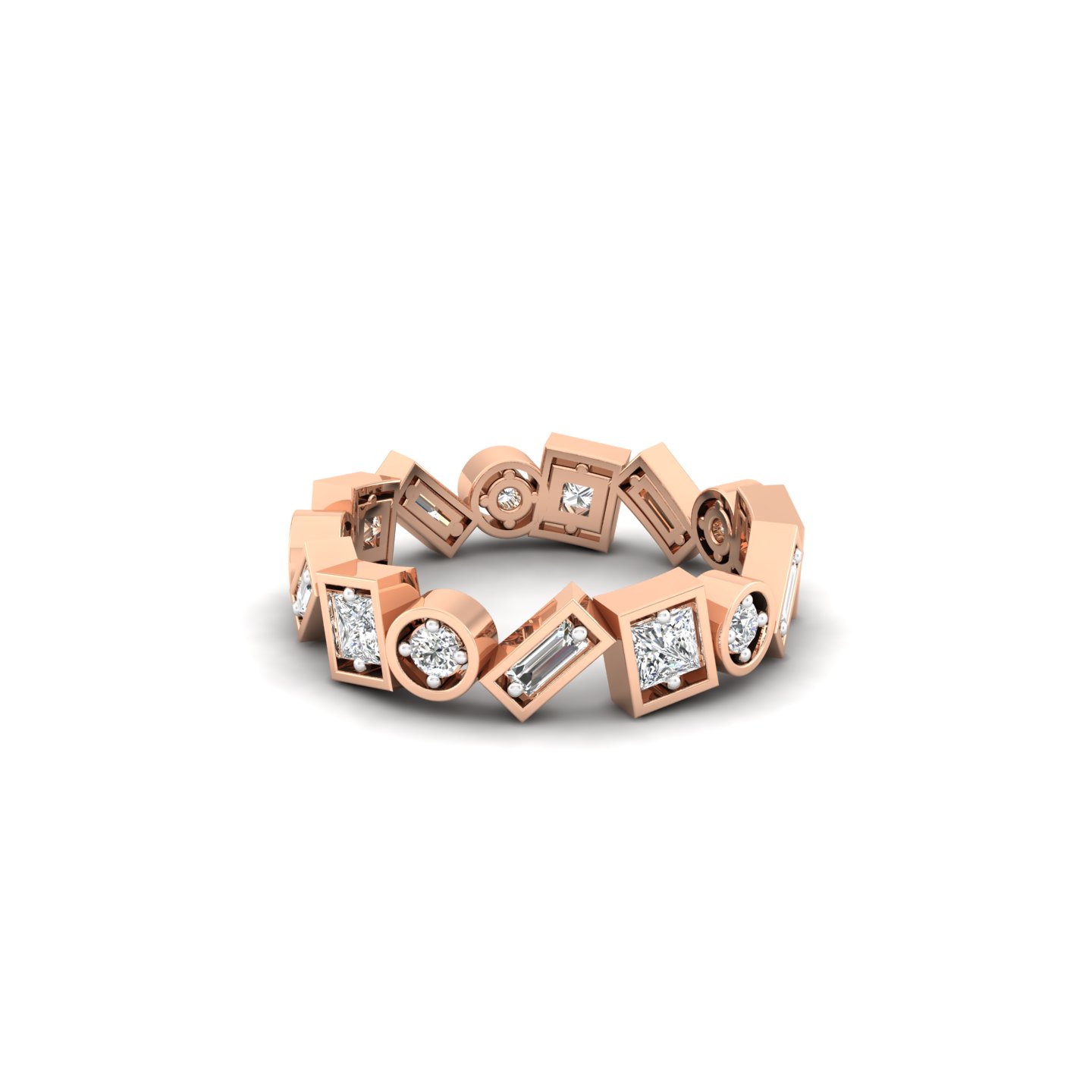 Princess & Baguette Diamond Fashion Band