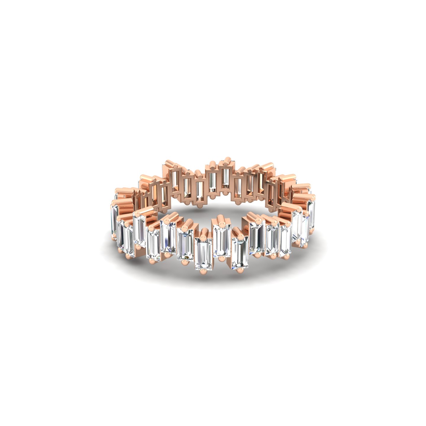 Wide Baguette Diamond Eternity Band