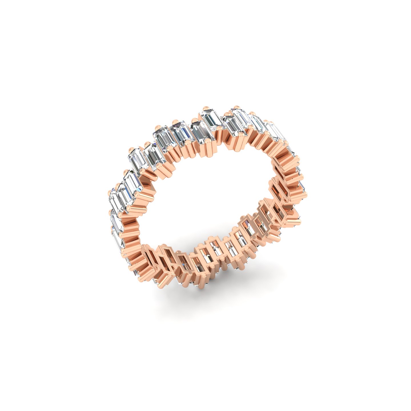 Wide Baguette Diamond Eternity Band