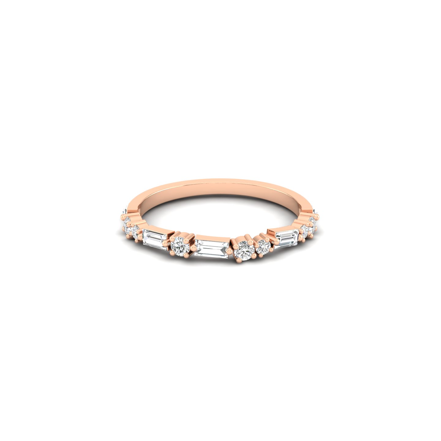 Diamond & Baguette Minimal Band