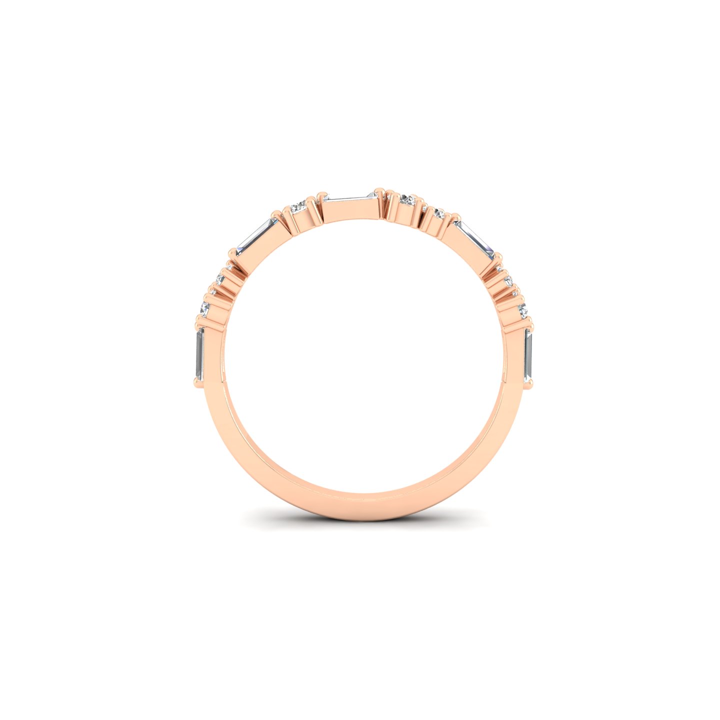 Diamond & Baguette Minimal Band