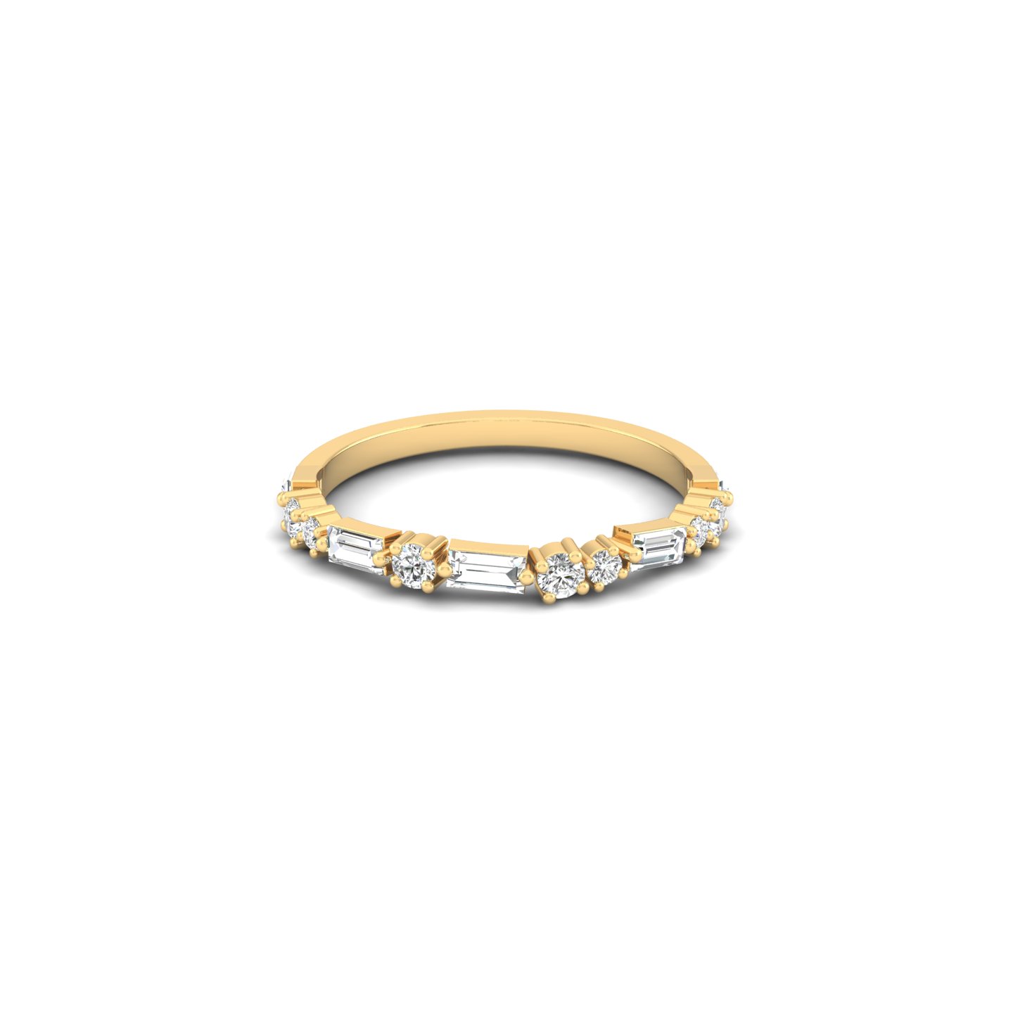 Diamond & Baguette Minimal Band