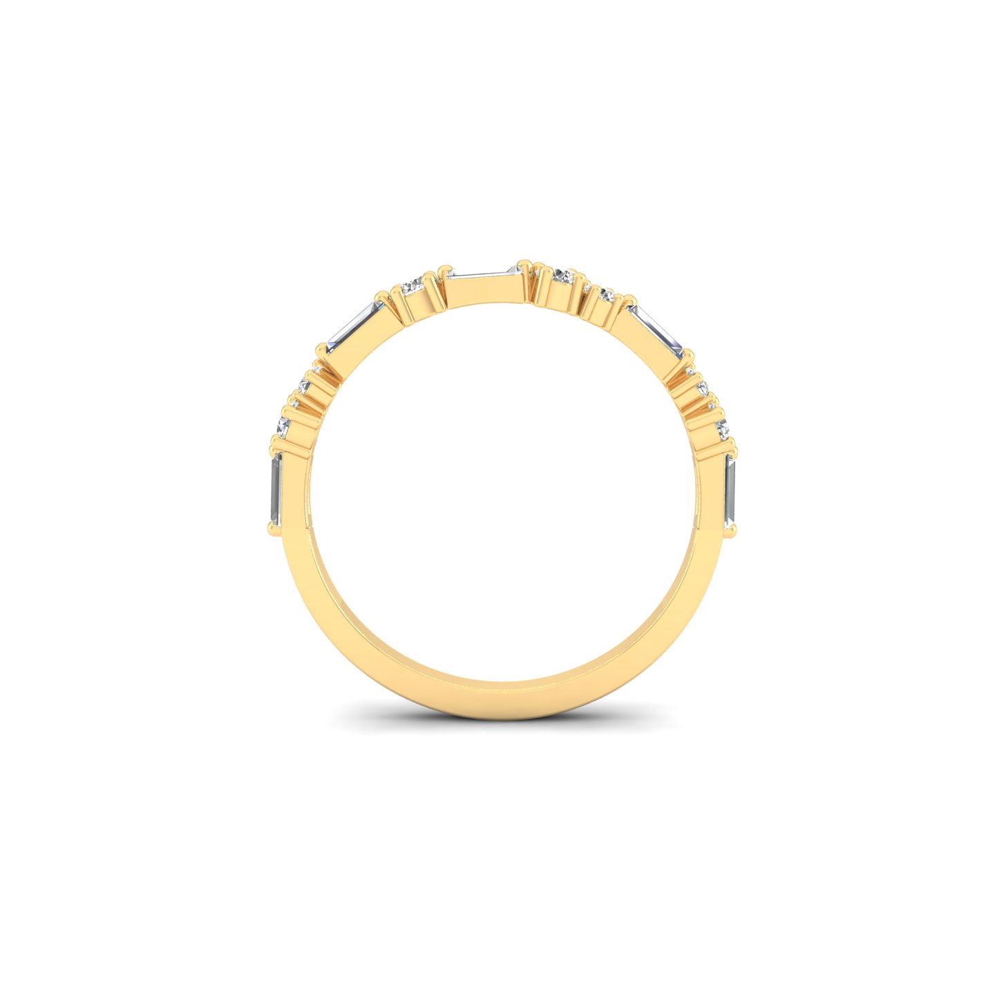 Diamond & Baguette Minimal Band