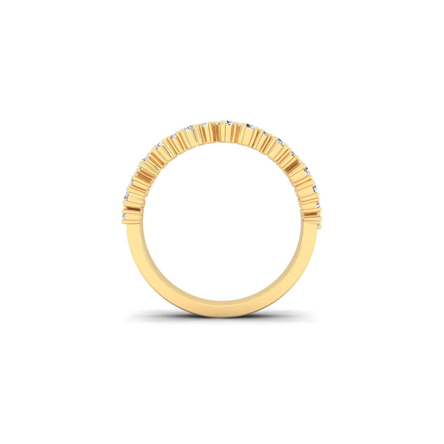 Wide Baguette & Round Diamond Fashion Band