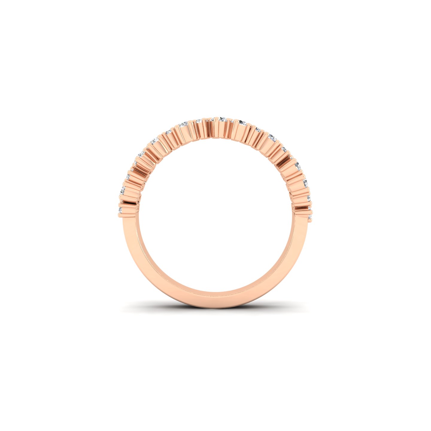 Wide Baguette & Round Diamond Fashion Band