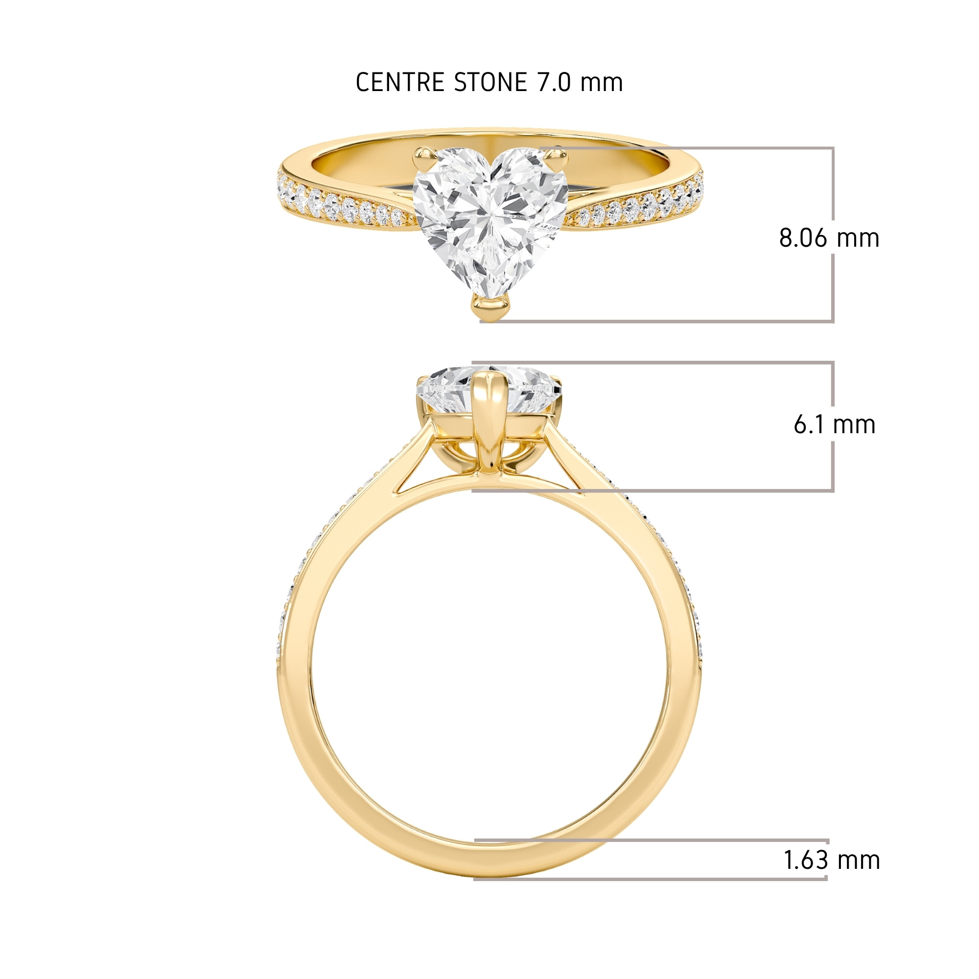Cathedral Pave Adorned Engagement Ring