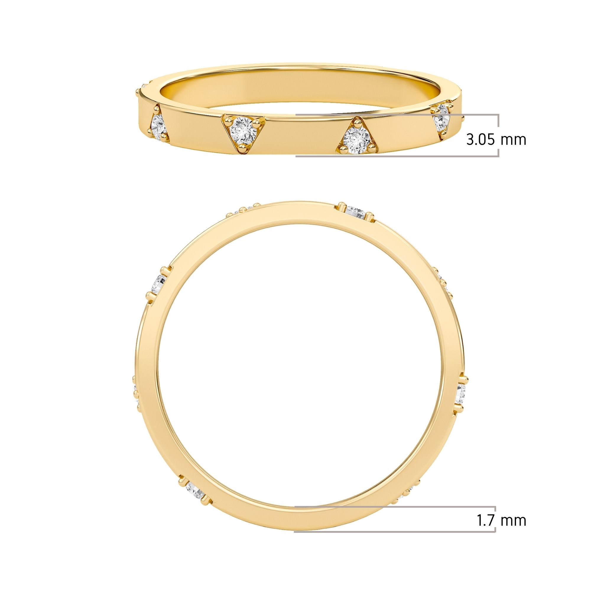 Triangle Cut Fashion Band