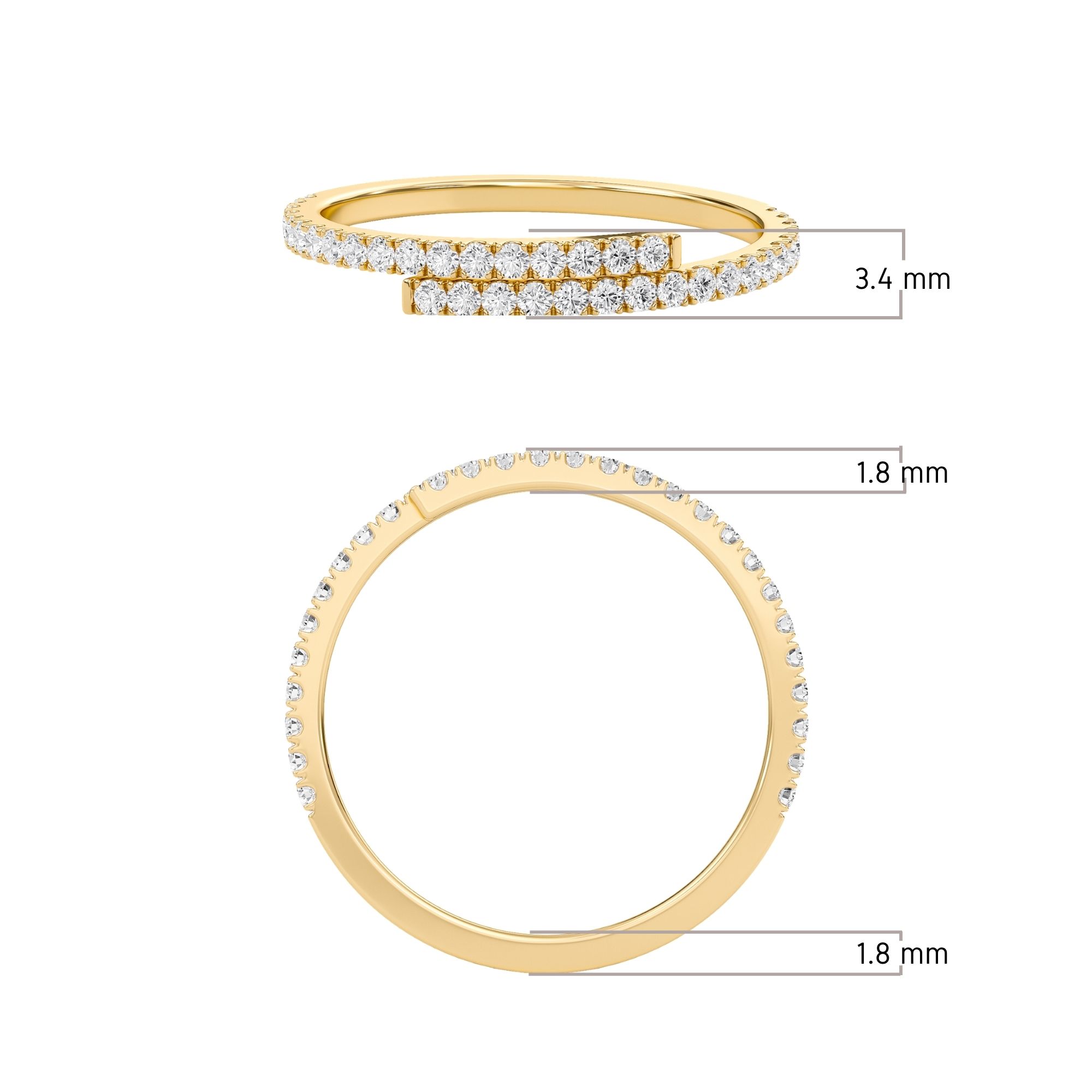 Double Row Pave Fashion Band
