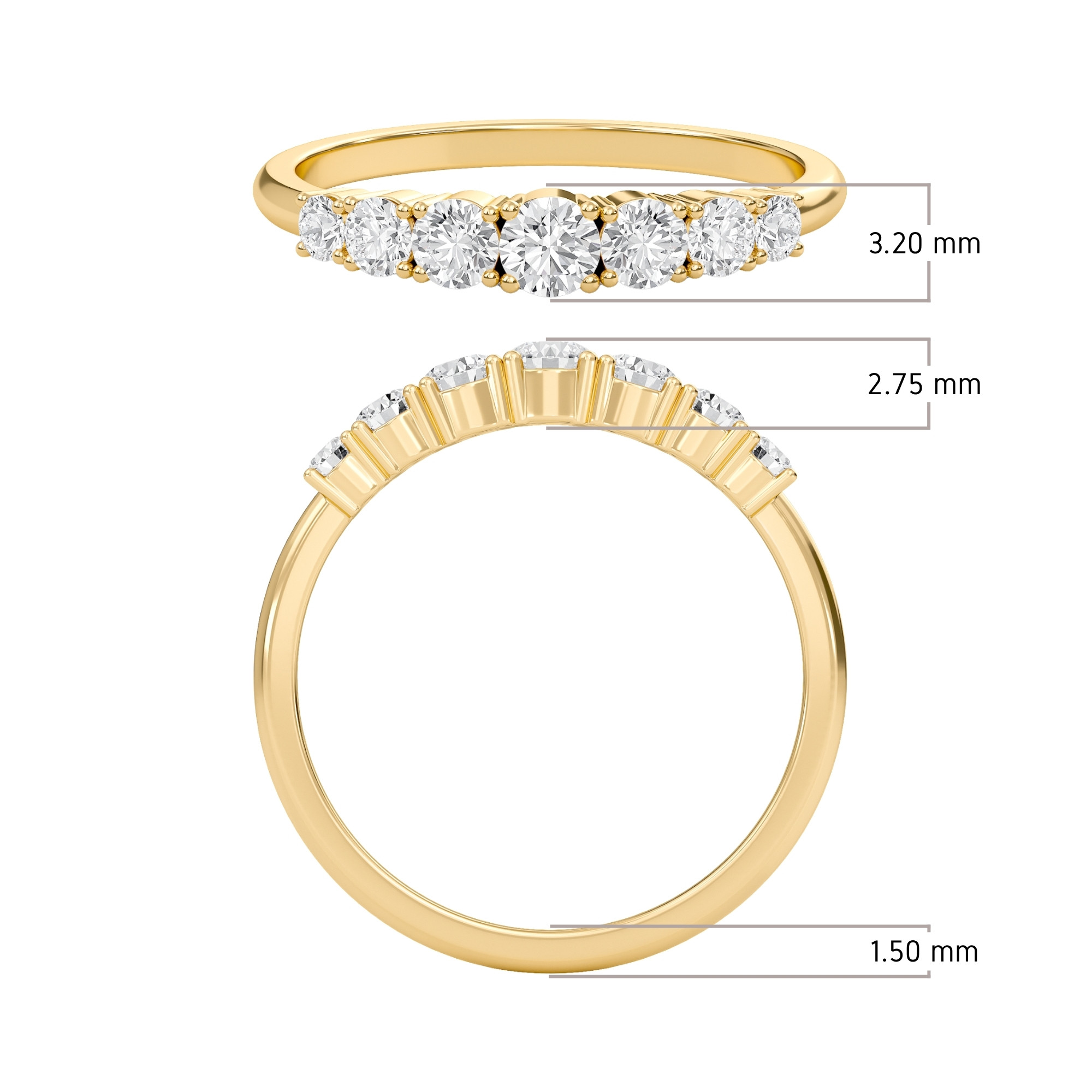 Seven Stone Wedding Band