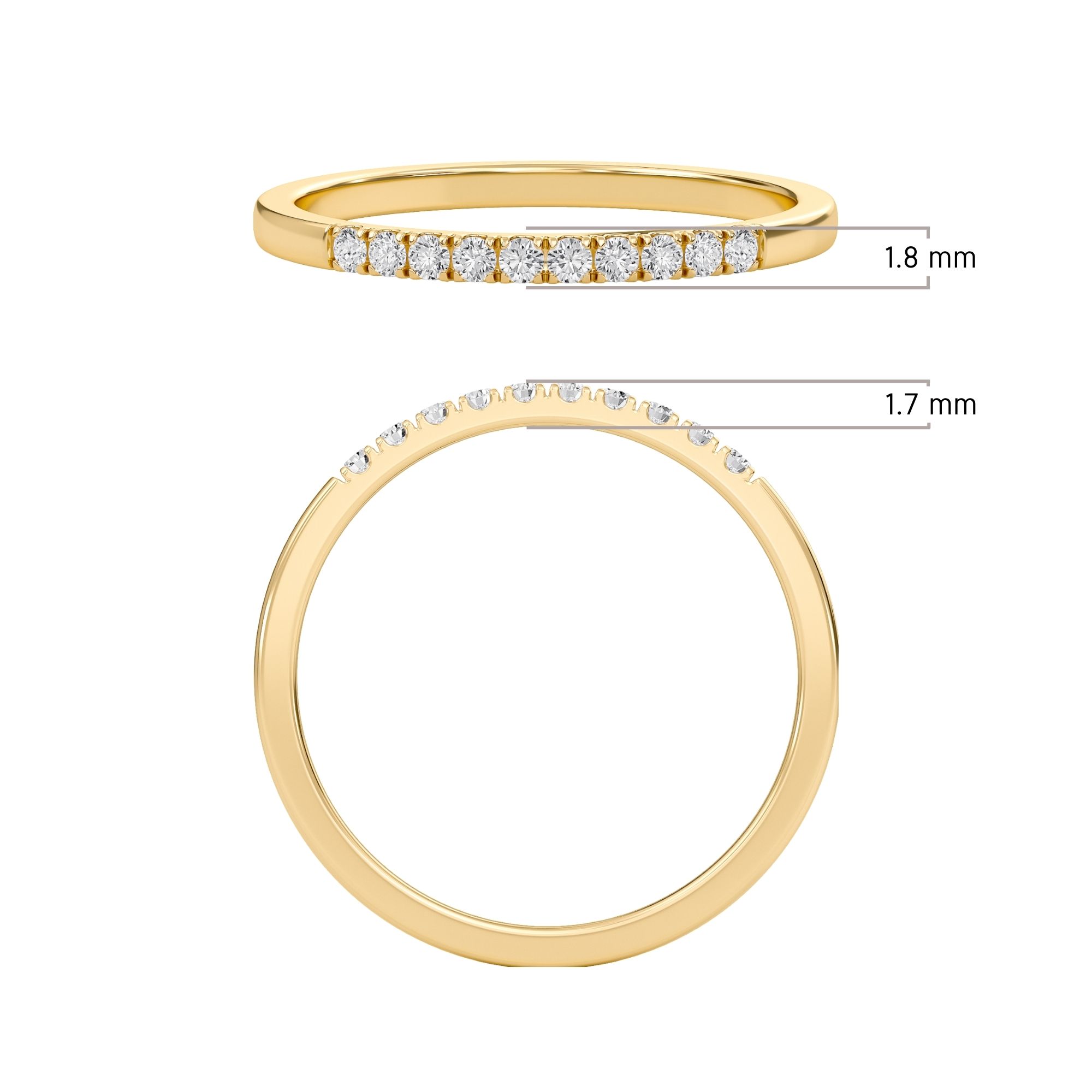Single Row Pave Band