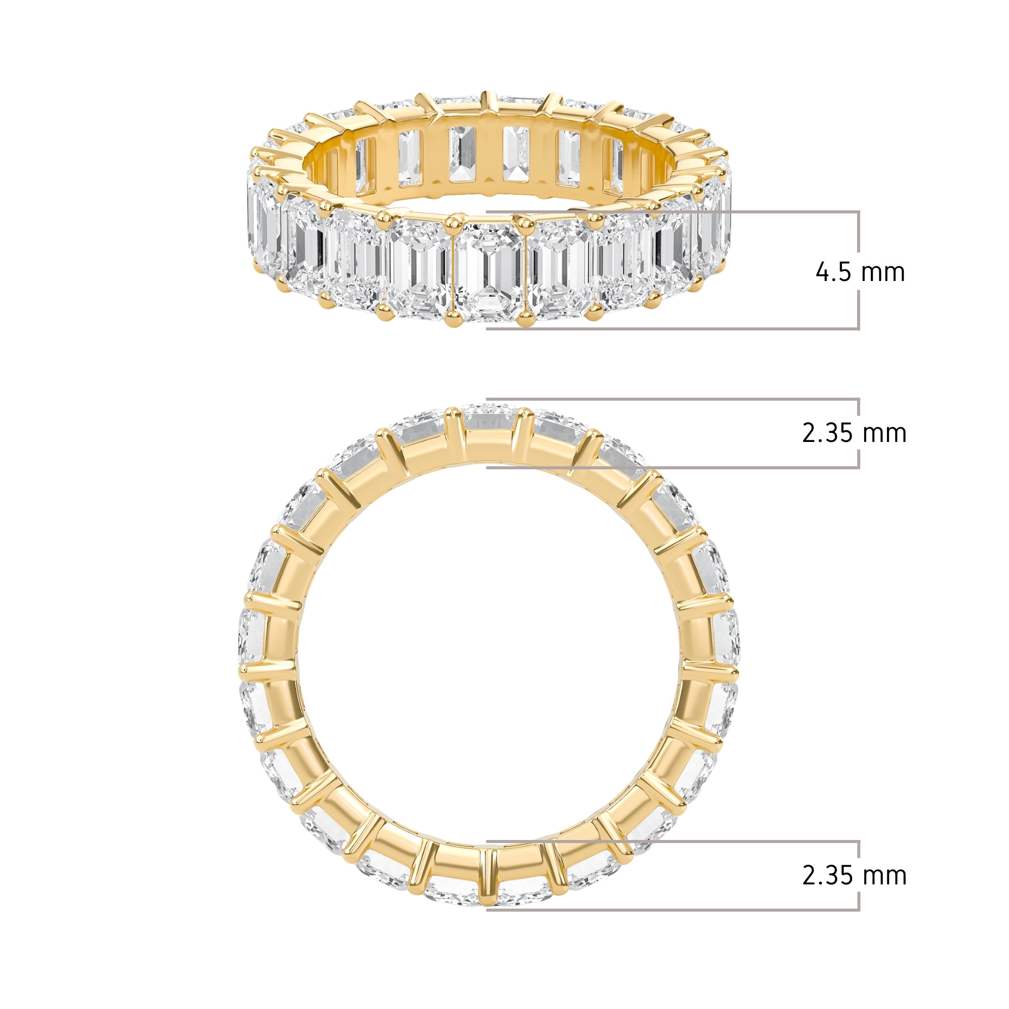 Emerald Bar Set Eternity Band