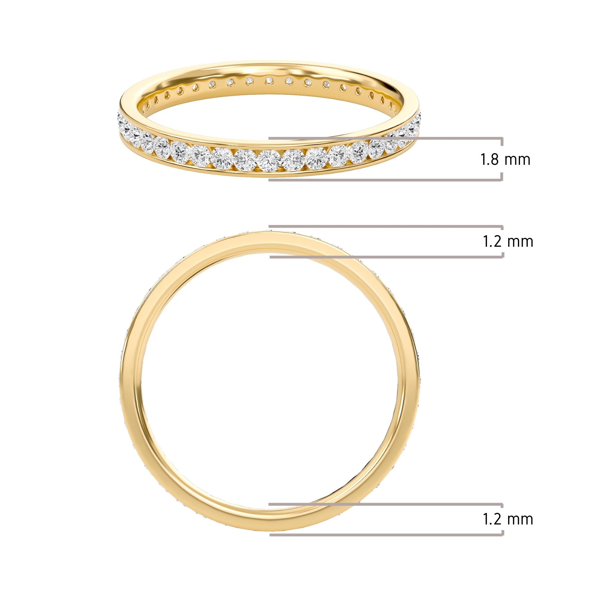 Round Channel Set Full Eternity Band