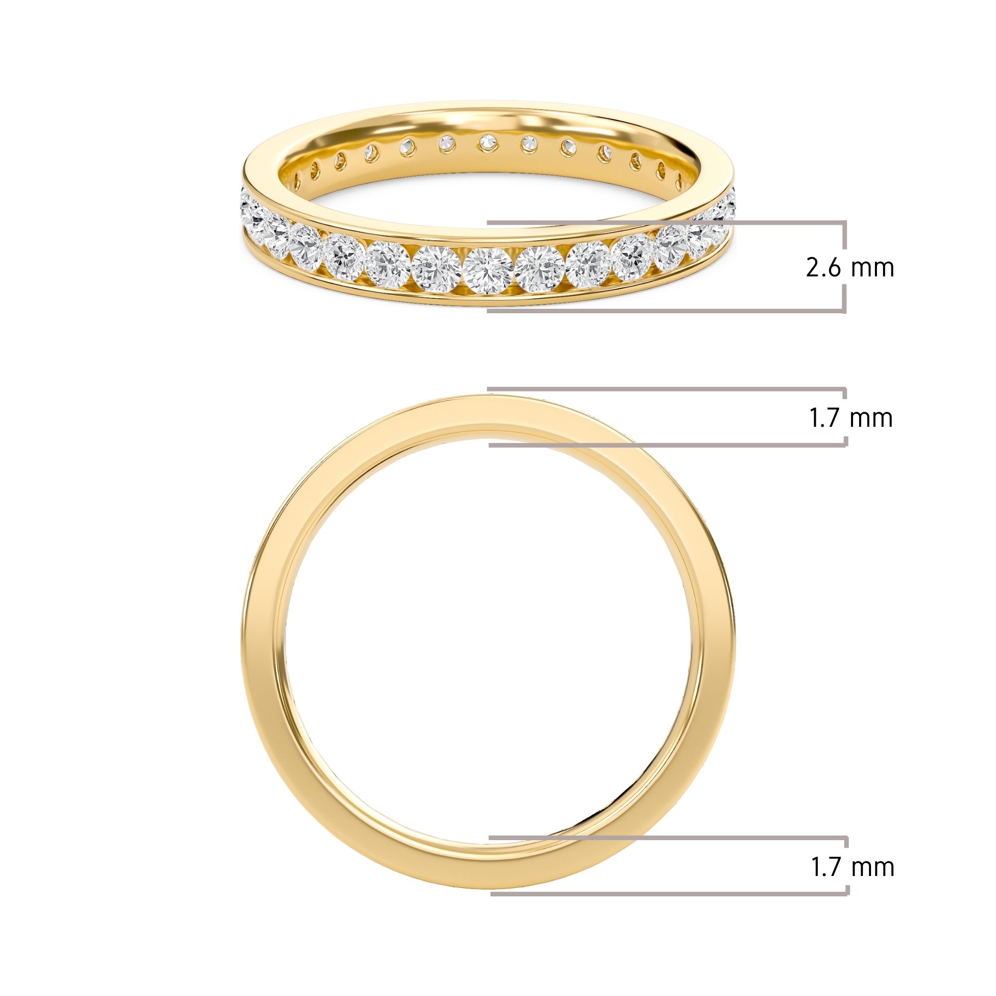 Round Channel Set Full Eternity Band